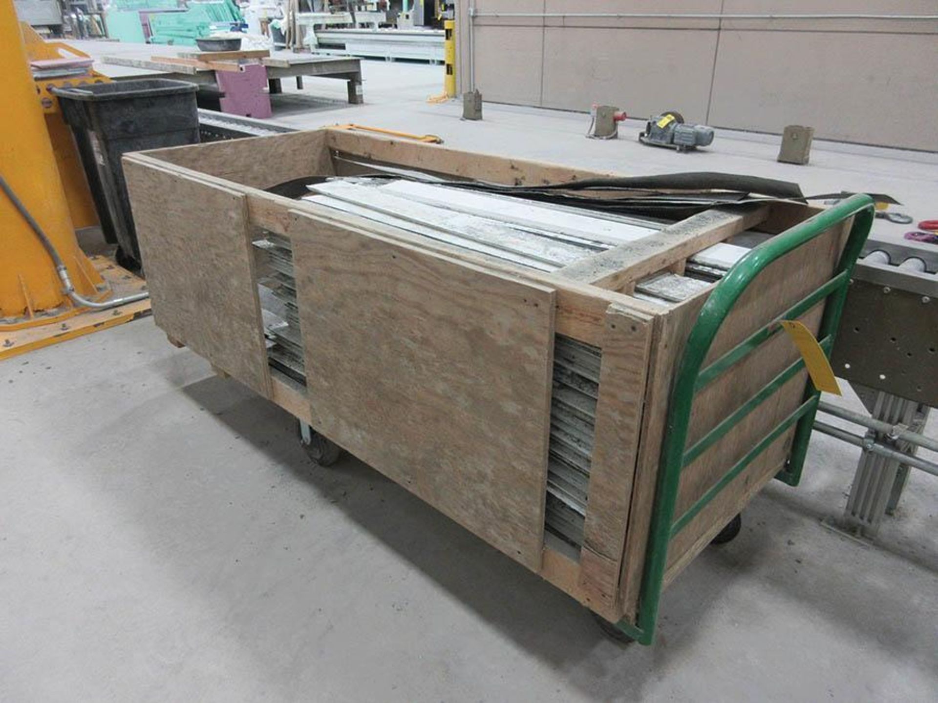 (2) LUMBER CARTS, (1) ULINE STOCK CART W/ ASSORTED TRIM BOARDS, PLYWOOD CUTS - Image 3 of 5