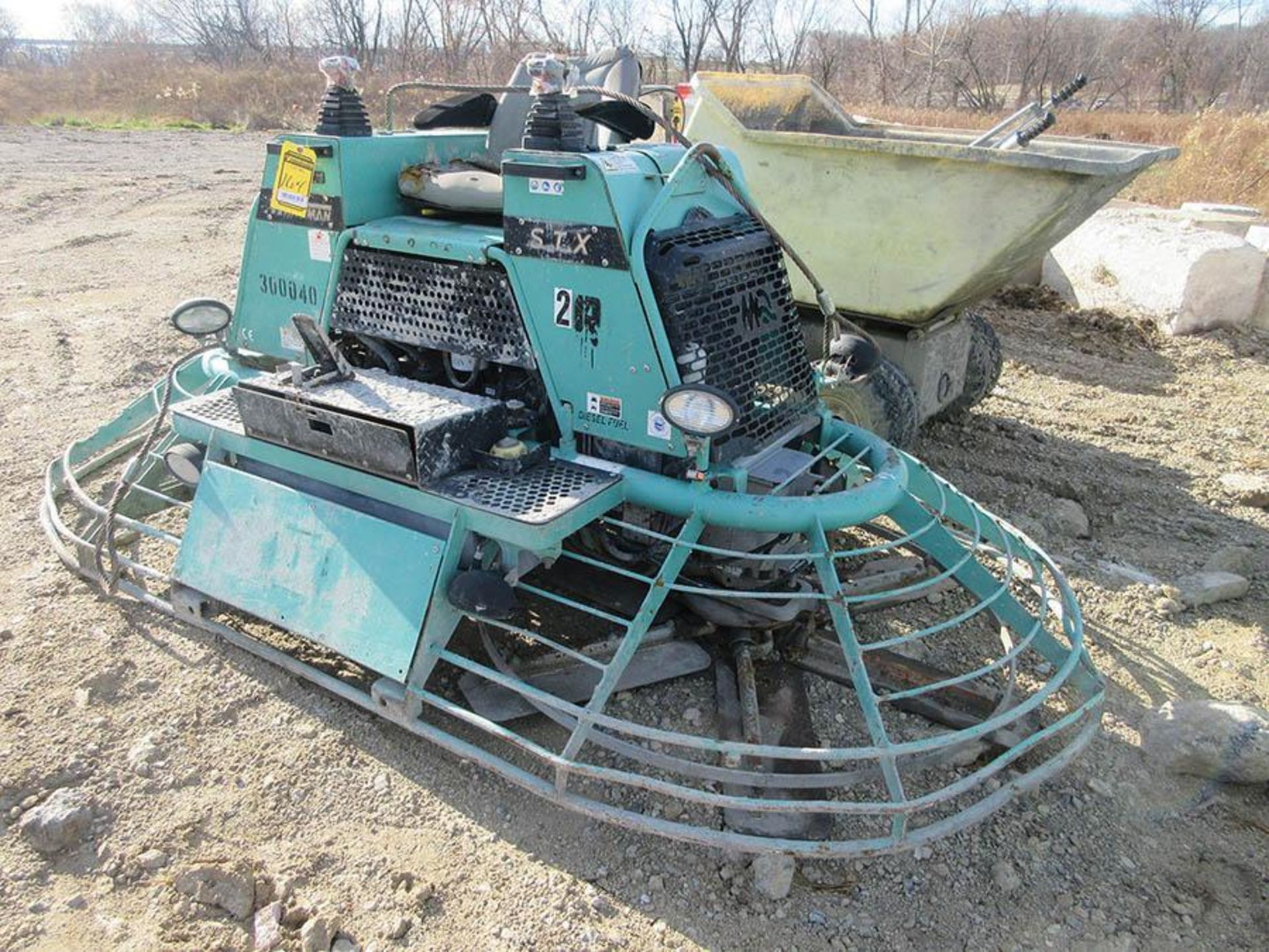 WHITEMAN DUAL TROWEL RIDE-ON TROWELING MACHINE, MODEL STX, DIESEL, 1,181 HRS. - Image 4 of 4