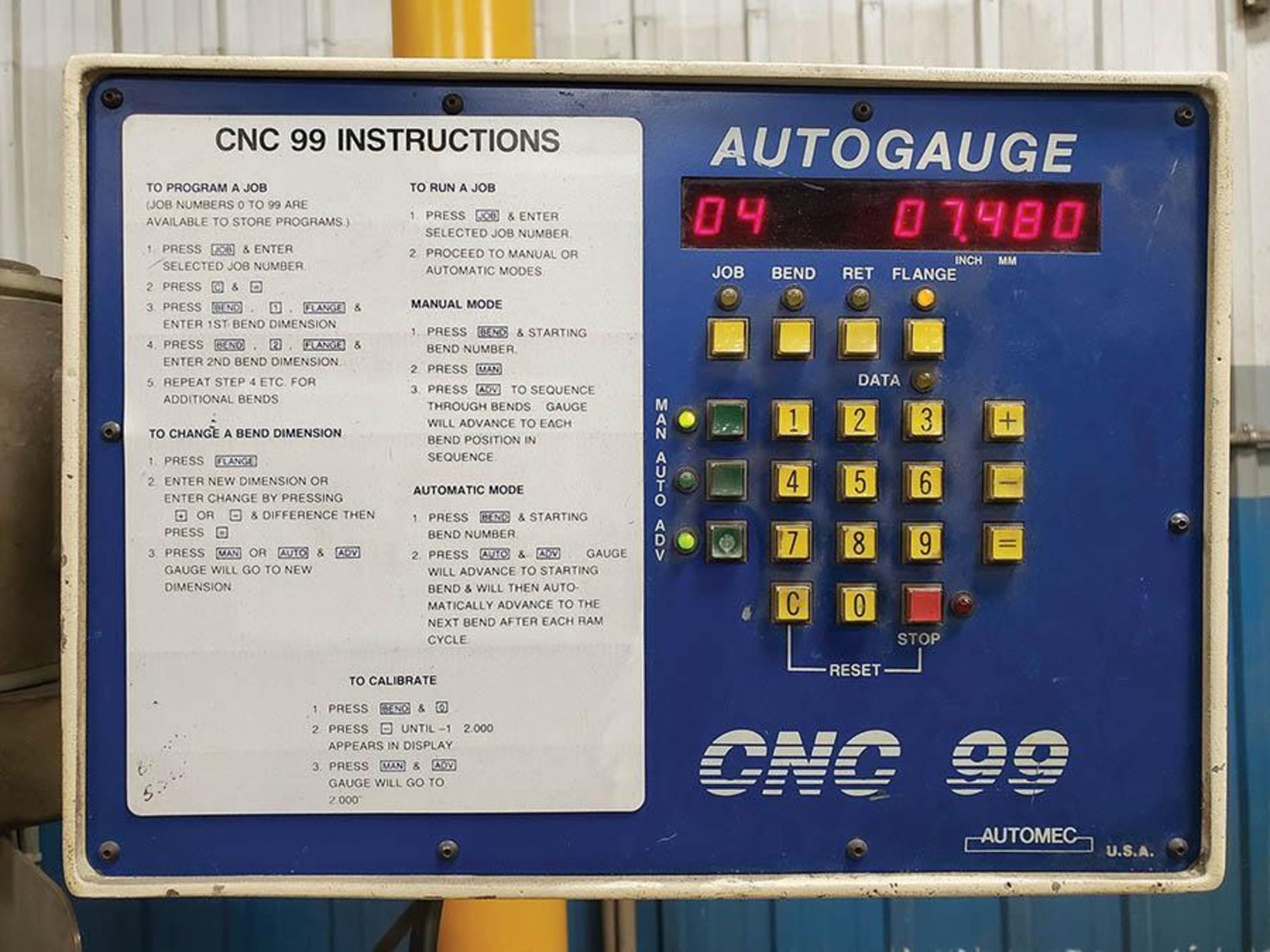 1993 ACCURPRESS 175-Ton x 12' PRESS BRAKE, MODEL 717512, S/N 2131, AUTOGAUGE CNC 99 CONTROL, AUTO - Image 6 of 12