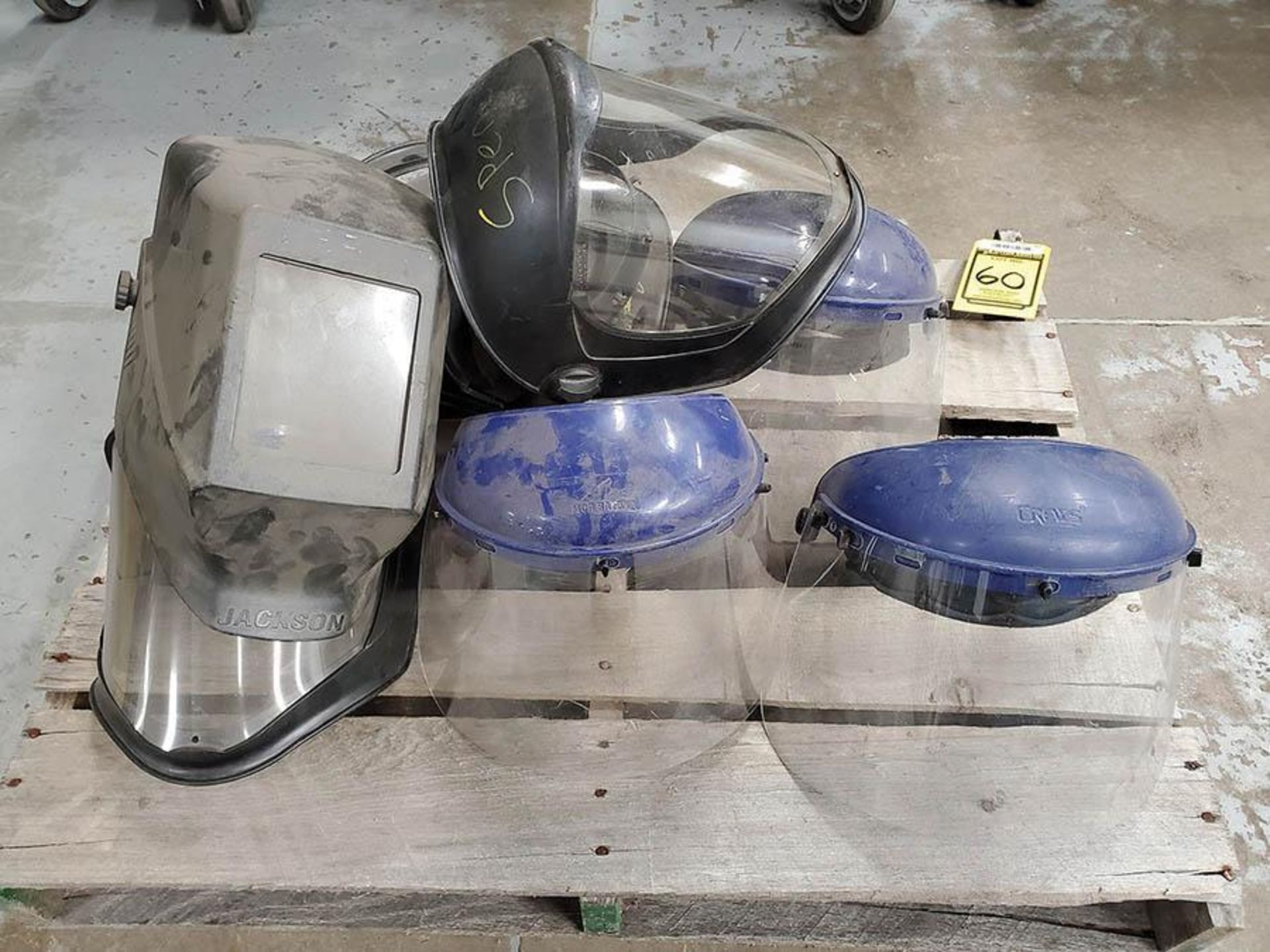 PALLET OF WELDING HELMETS