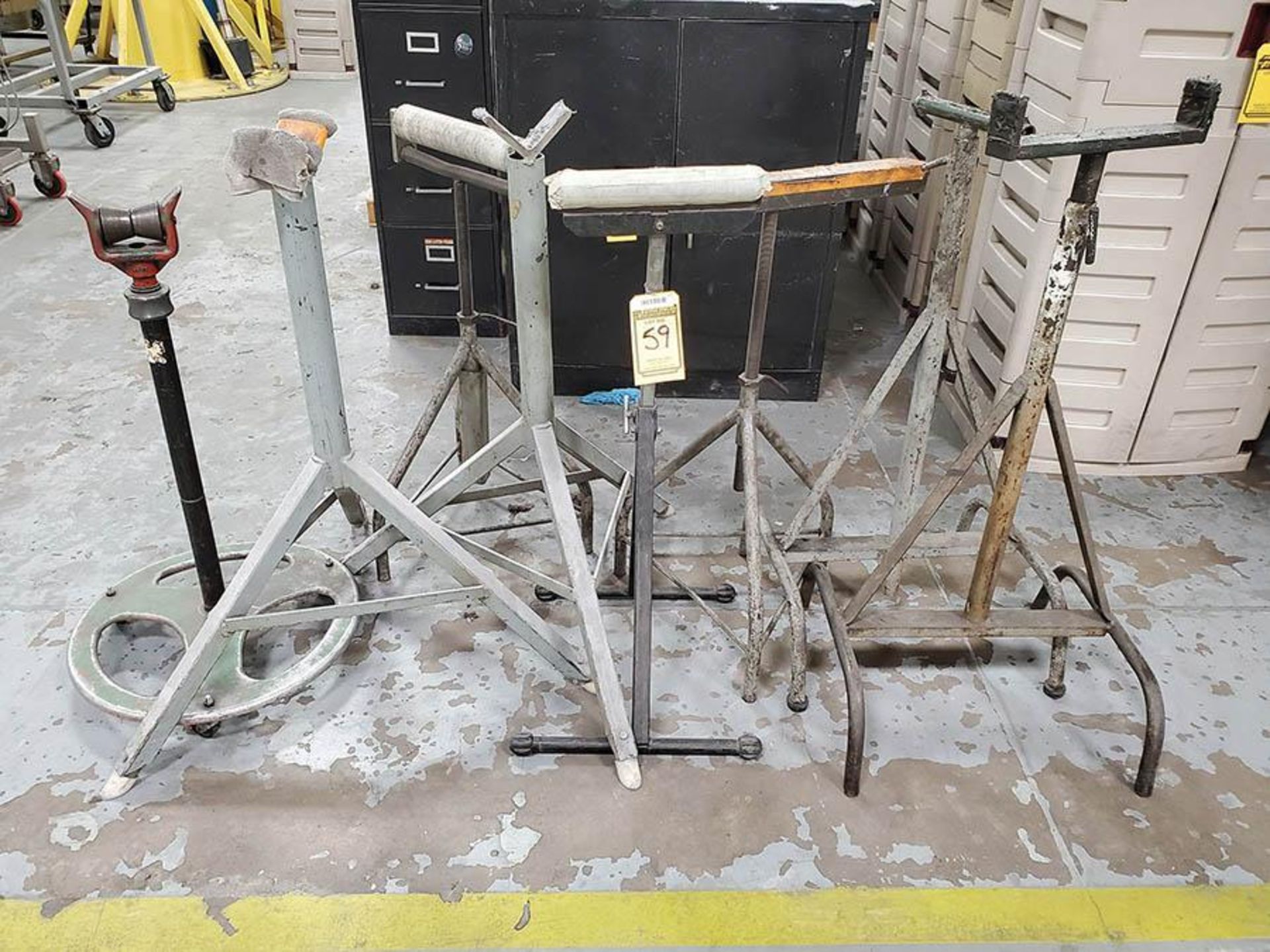 LOT: (8) ASSORTED PIPE EXTENSION STANDS, ASSORTED STYLE AND CAPACITY