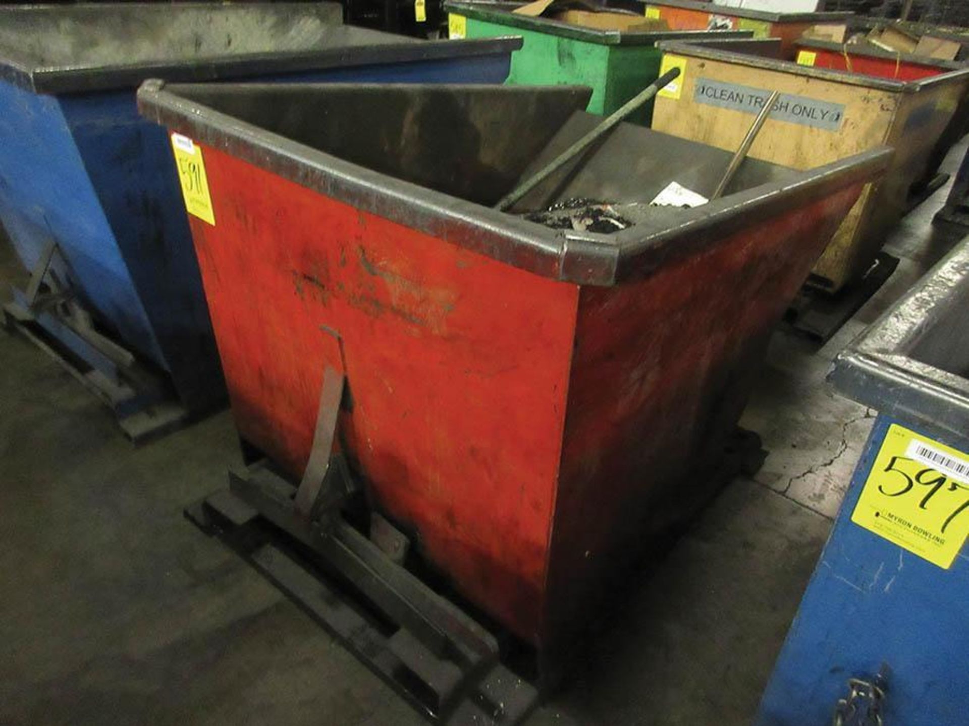 SELF-DUMPING HOPPER, APPROX. 2 YD.