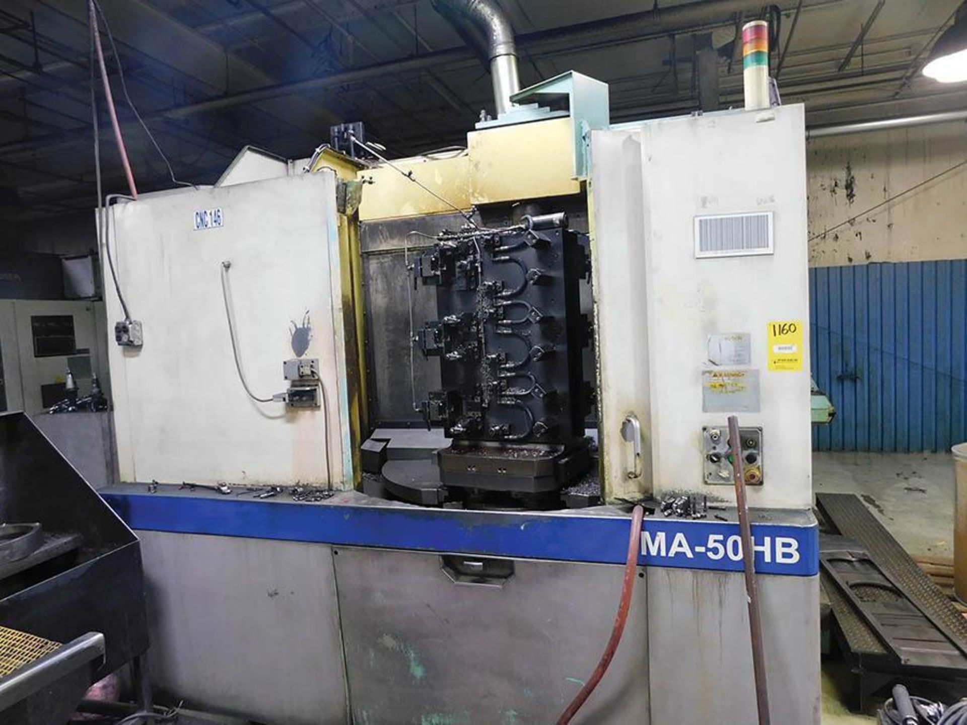 OKUMA MA-50HB HORIZONTAL MACHINING CENTER TWIN PALLET CHANGER CAT 40/50 40-POSITION ATC HENNIG