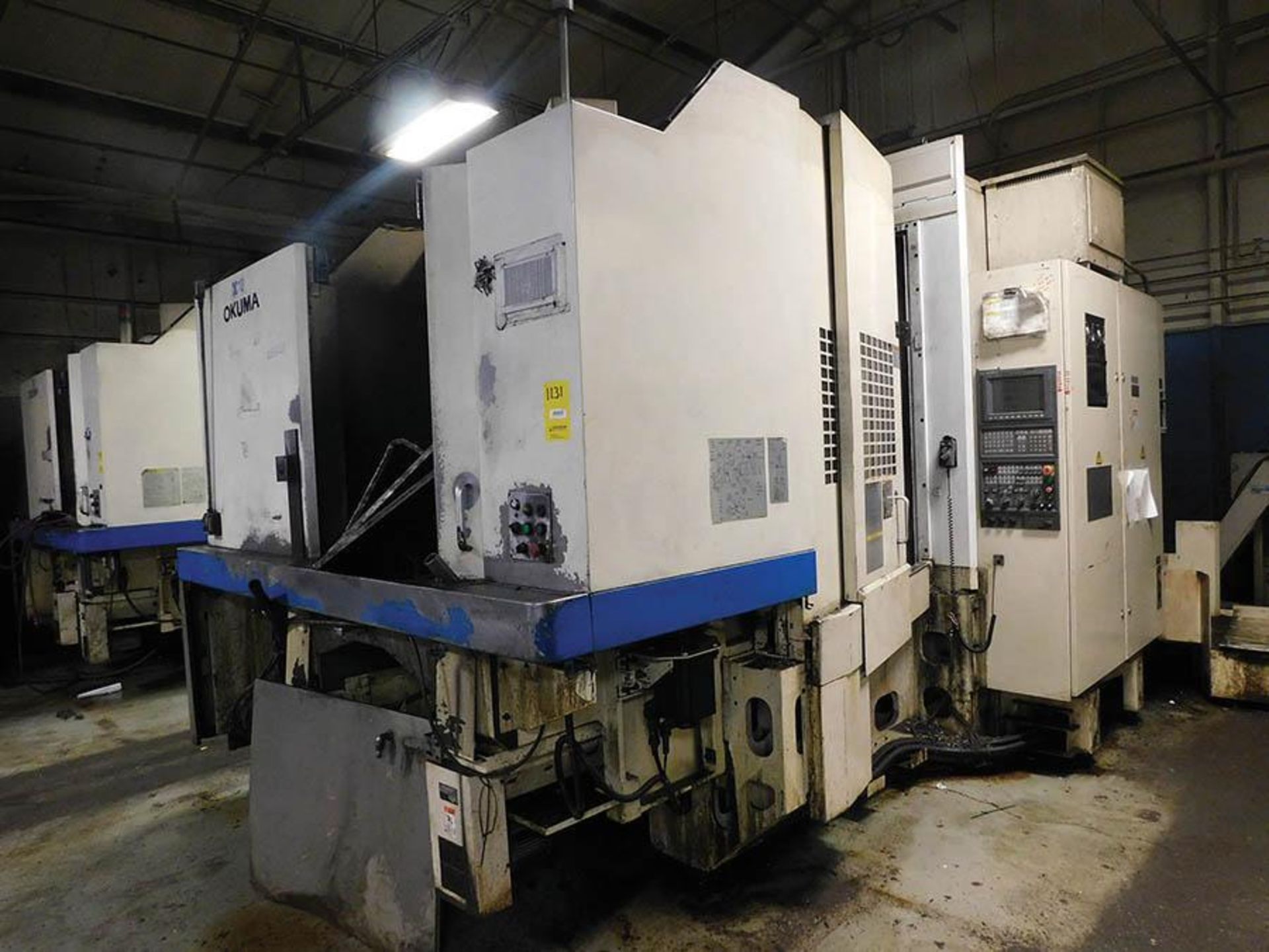 2003 OKUMA MA-50HB HORIZONTAL MACHINING CENTER TWIN PALLET CHANGER CAT 40/50 40-POSITION ATC