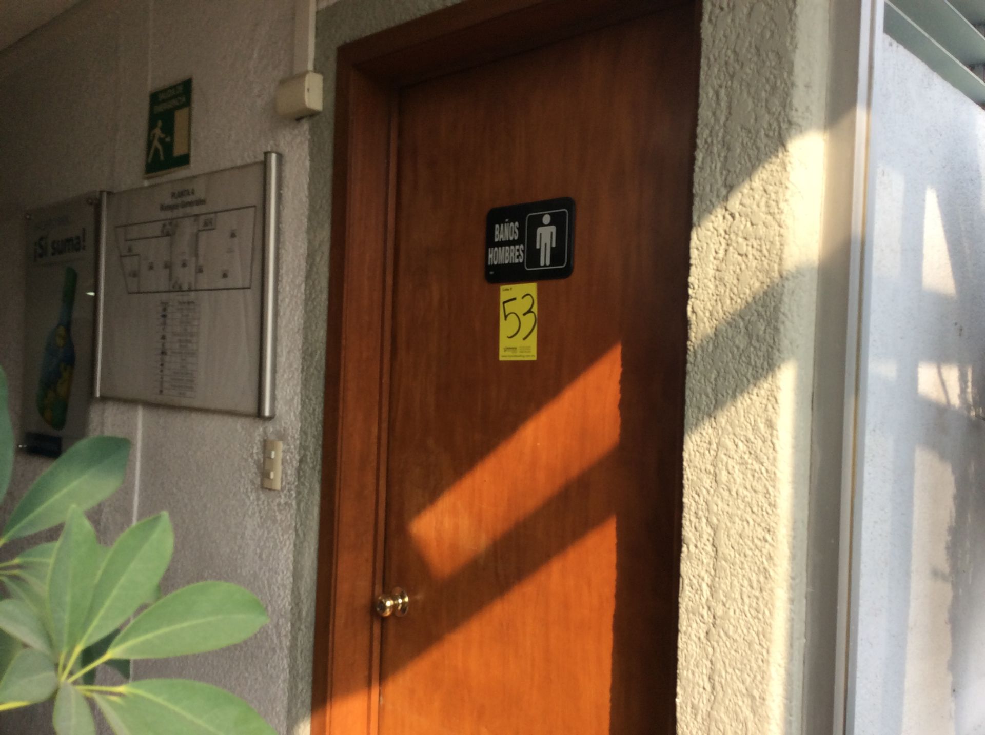 Baño de hombres oficinas planta baja, 3 WC