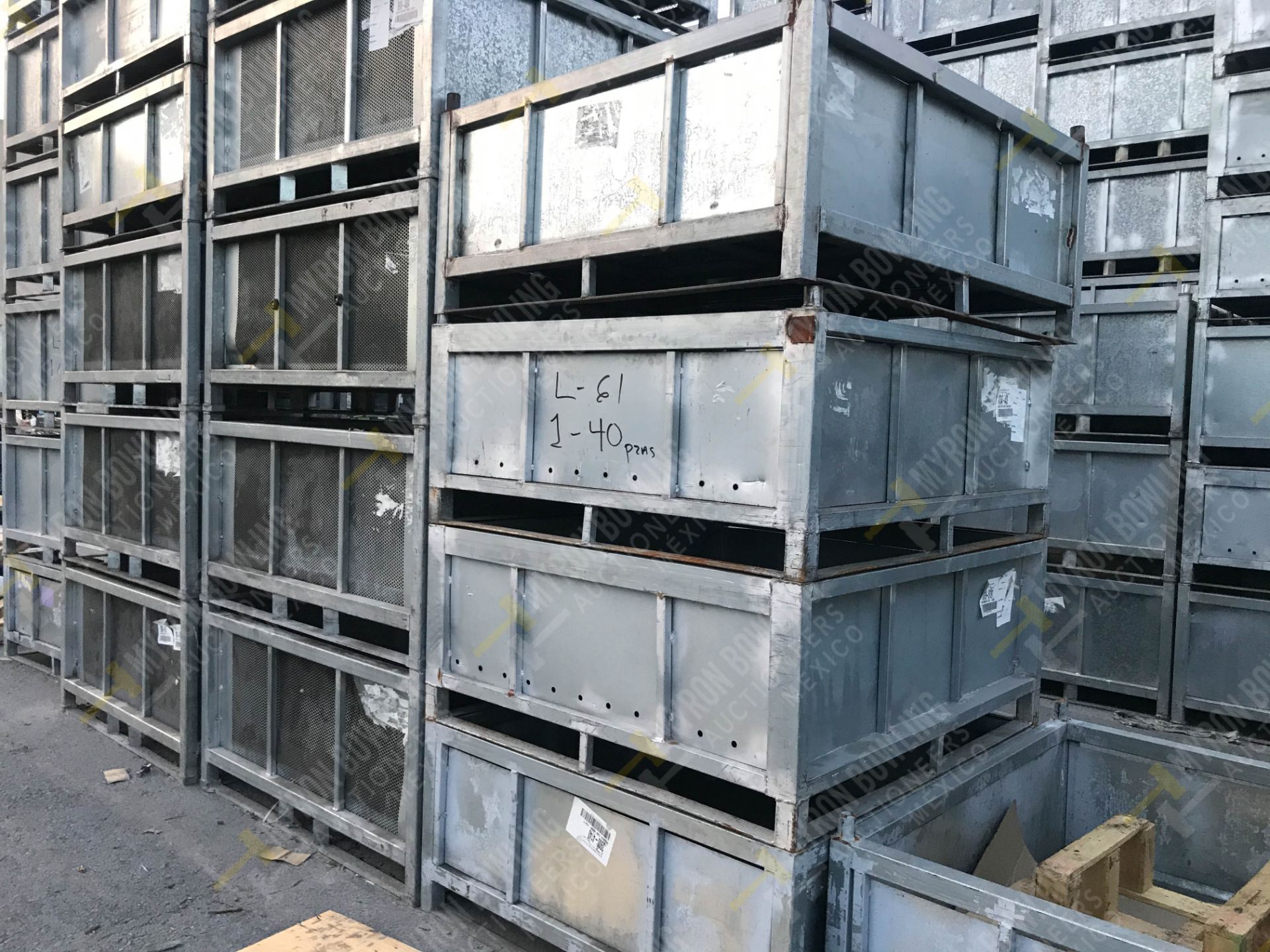 70 GALVANIZED STEEL CONTAINERS XYTEC (DIMENSIONS 0.60x1.32x1.24 METERS) - Image 6 of 8