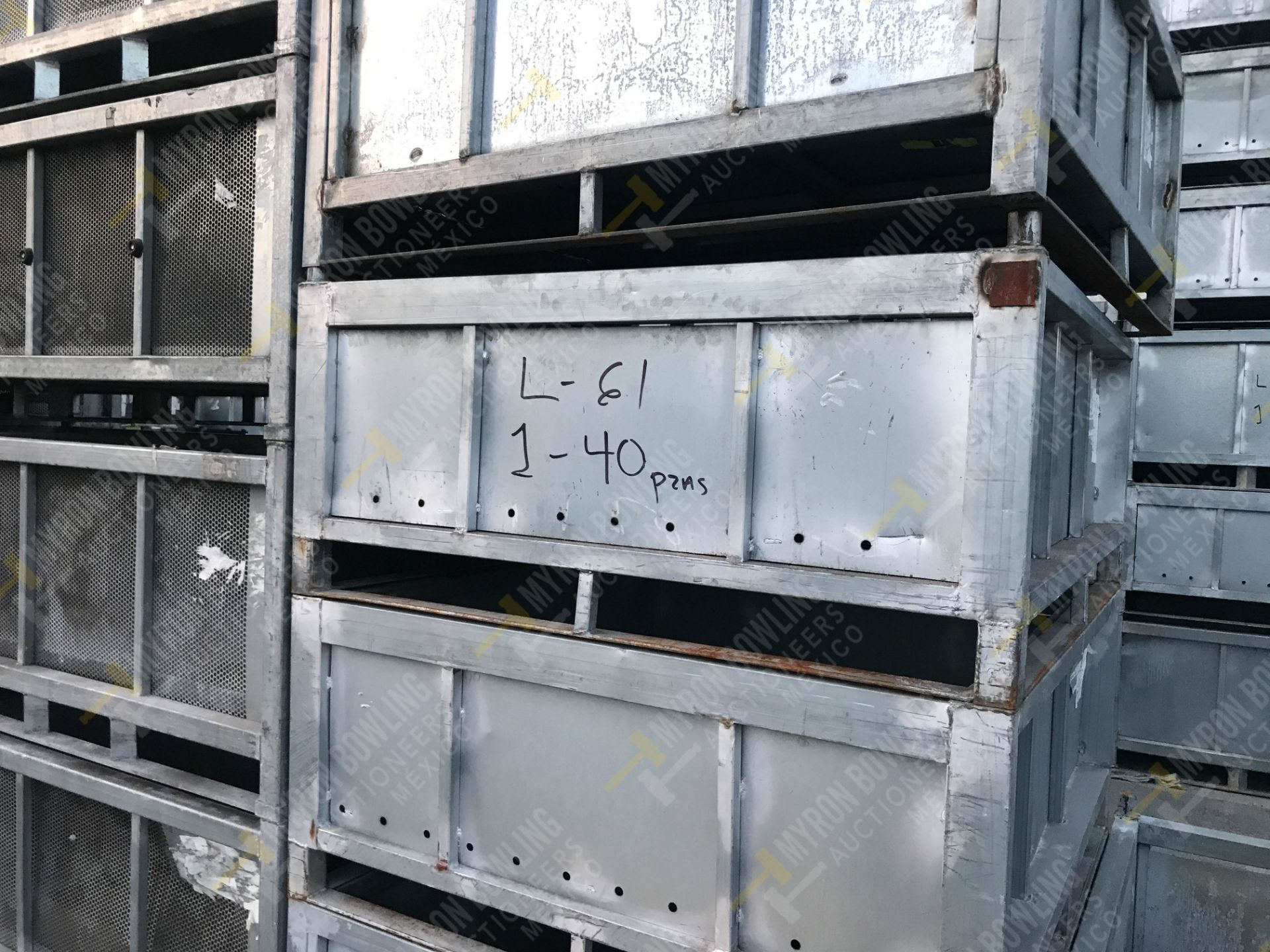 70 GALVANIZED STEEL CONTAINERS XYTEC (DIMENSIONS 0.60x1.32x1.24 METERS) - Image 7 of 8