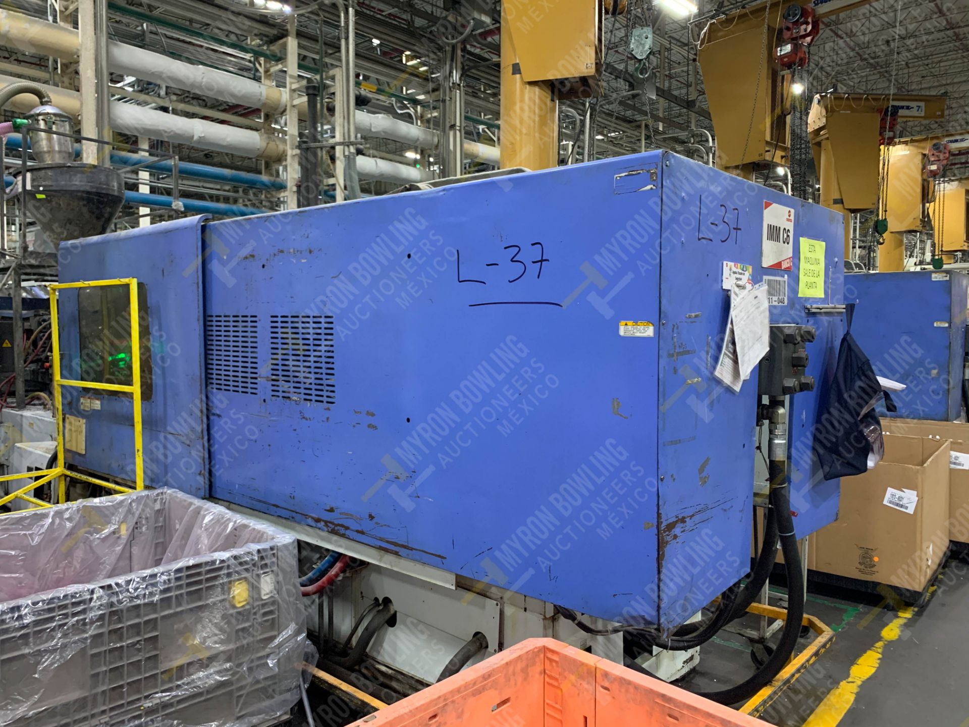 500 TON JSW J500ELL PLASTIC INJECTION MOLDING MACHINE, MFG YEAR 1997 - Image 8 of 24