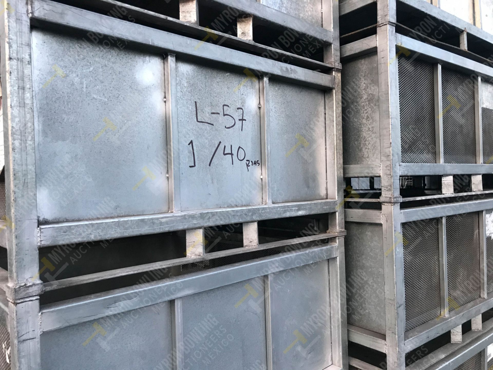 70 GALVANIZED STEEL CONTAINERS XYTEC (DIMENSIONS 0.60x1.32x1.24 METERS) - Image 6 of 8