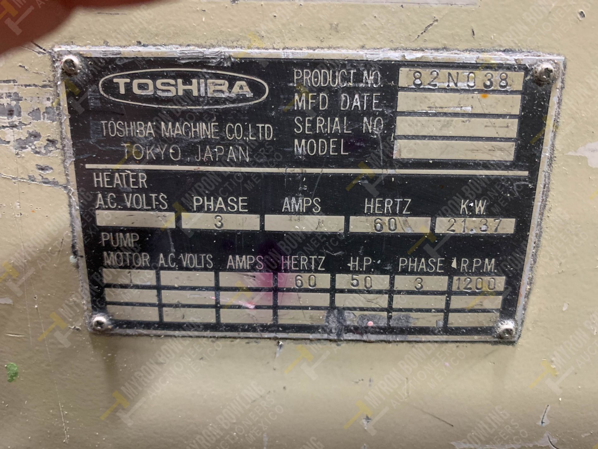 310 TON TOSHIBA ISGS310V10-19-AT PLASTIC INJECTION MOLDING MACHINE. - Image 12 of 24