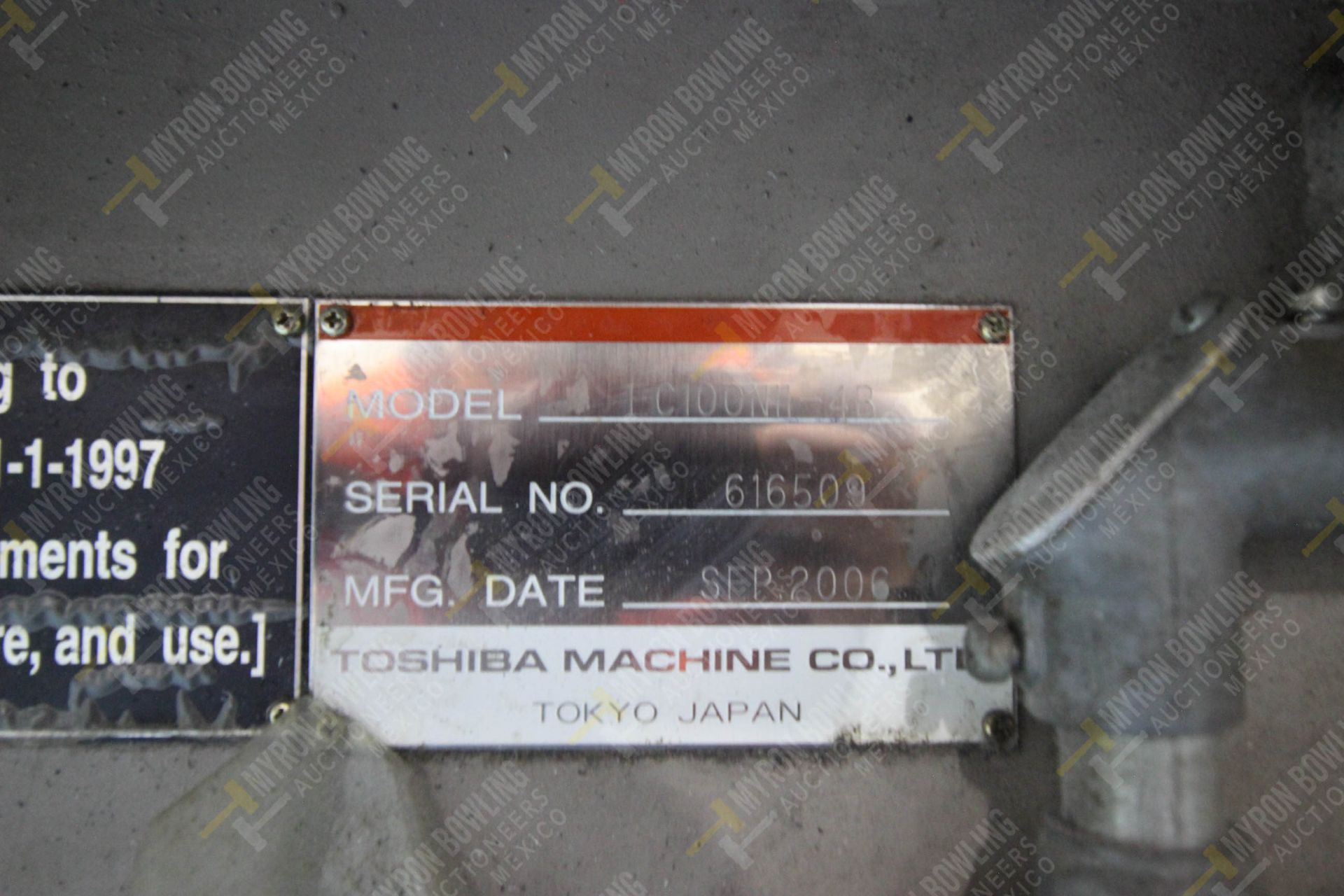 INYECTORA DE PLASTICO, MARCA TOSHIBA EC100NII, NO. SERIE 616509, NO. ACTIVO H-02, AÑO 38961, MODELO - Image 12 of 13