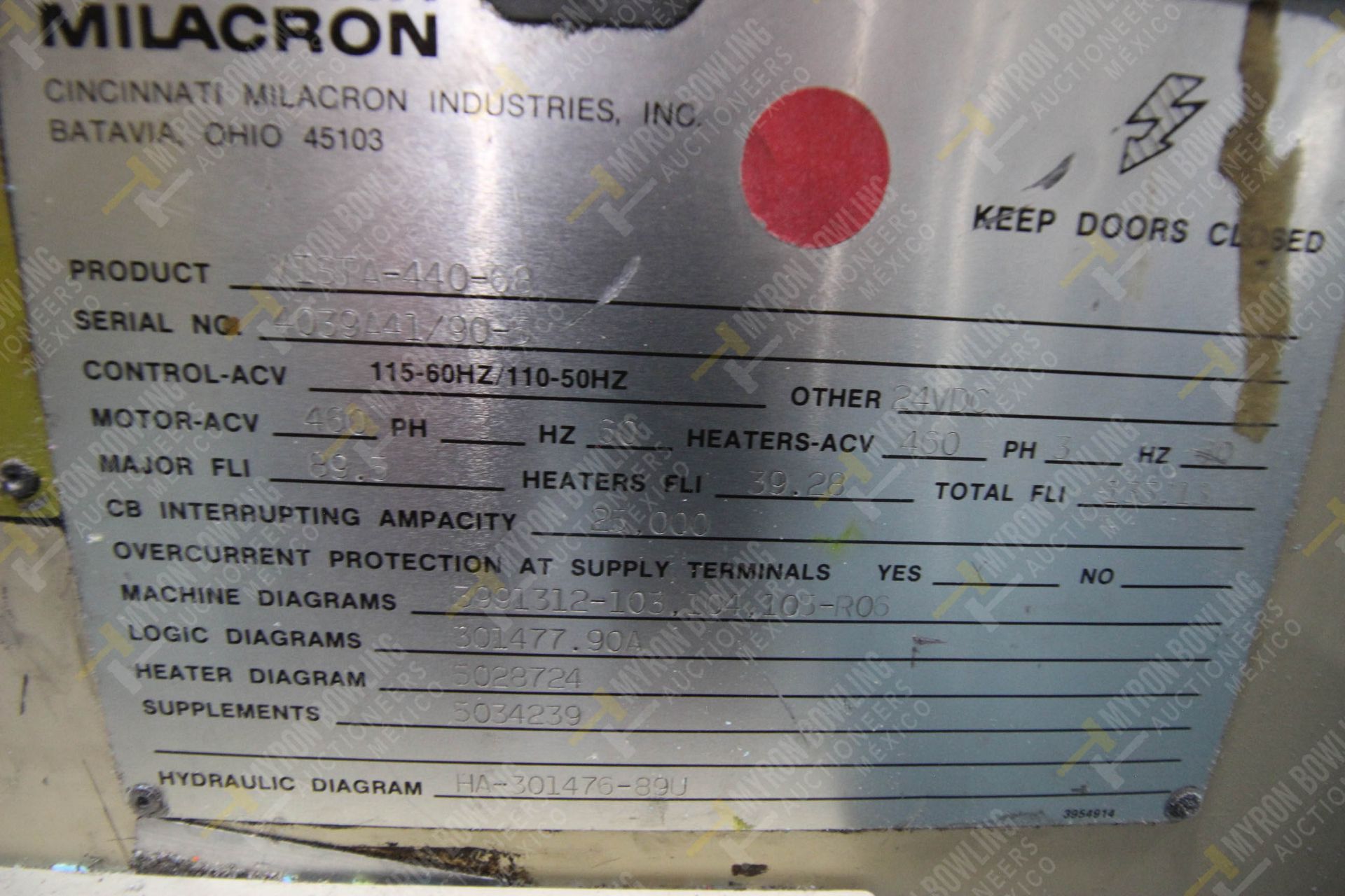 INYECTORA DE PLASTICO, MARCA CINCINNATI MILACRON, NO. SERIE 4039A41/90-5, NO. ACTIVO J-09, AÑO 1990 - Image 10 of 20