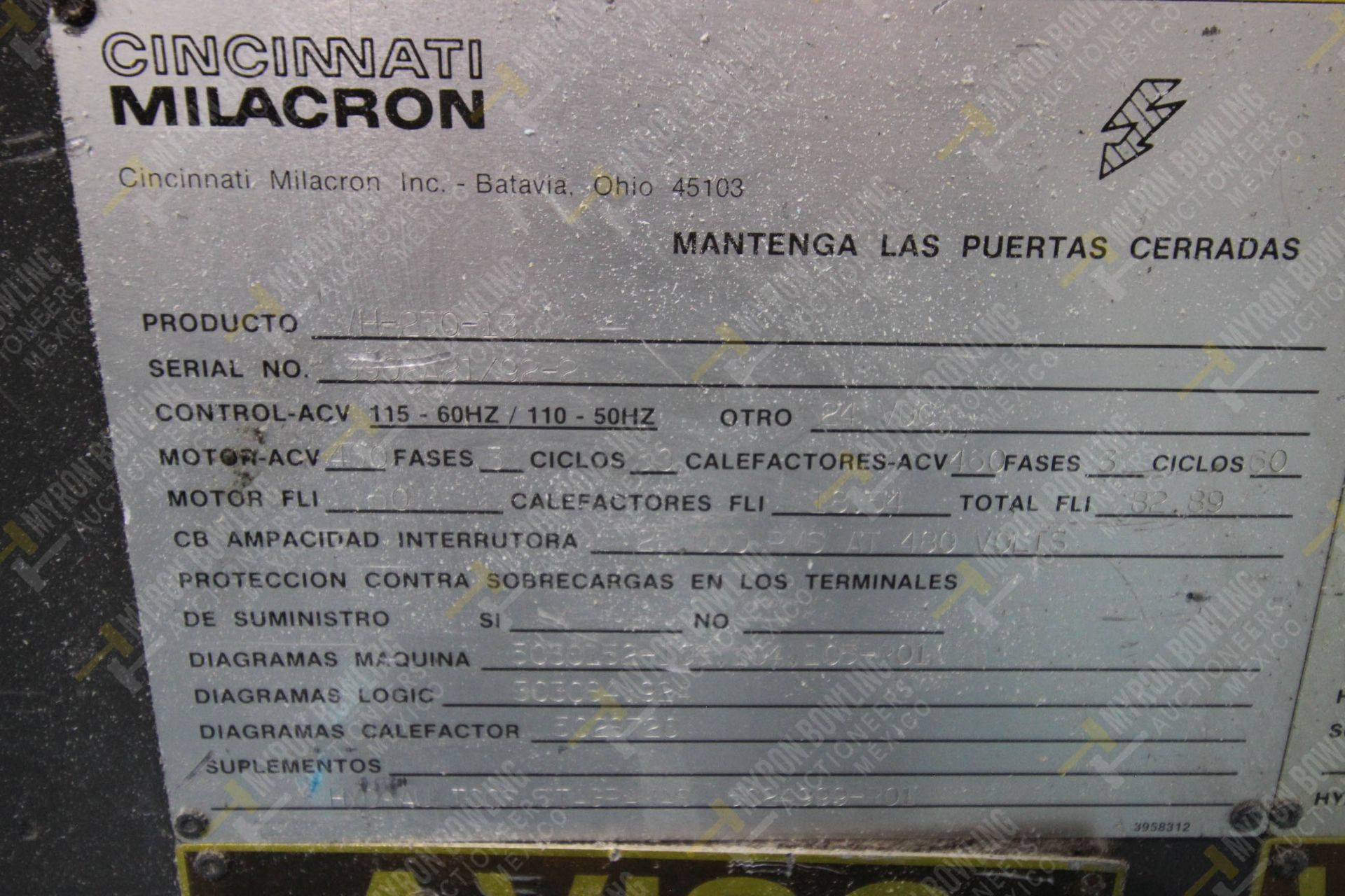 INYECTORA DE PLASTICO, MARCA CINCINNATI MILACRON, NO. SERIE 3902A21/92-2, NO. ACTIVO G11, AÑO 1992, - Image 17 of 19