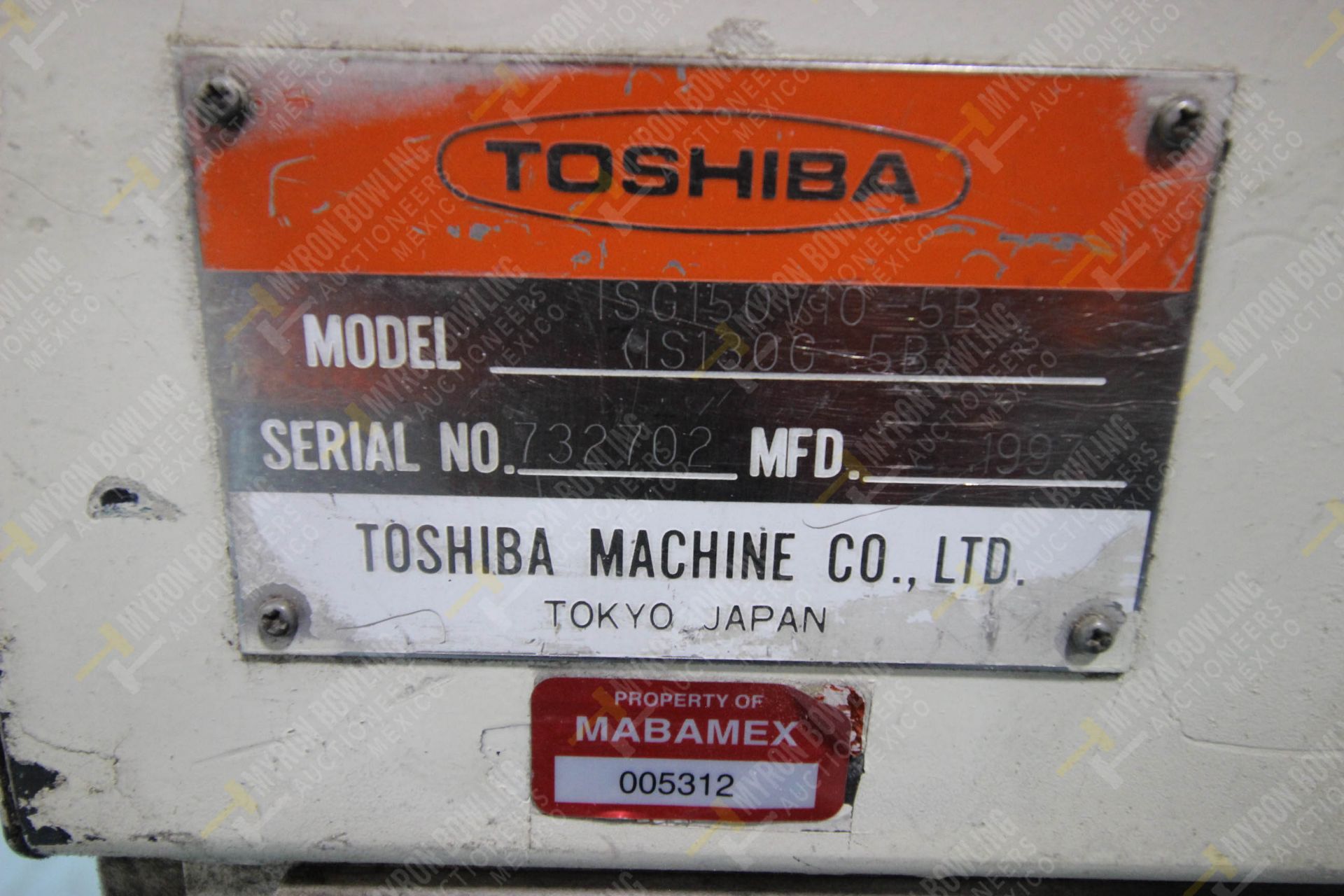 INYECTORA DE PLASTICO, MARCA TOSHIBA ISG 150, NO. SERIE 732702, NO. ACTIVO L08, AÑO 1997, MODELO IS - Image 16 of 18