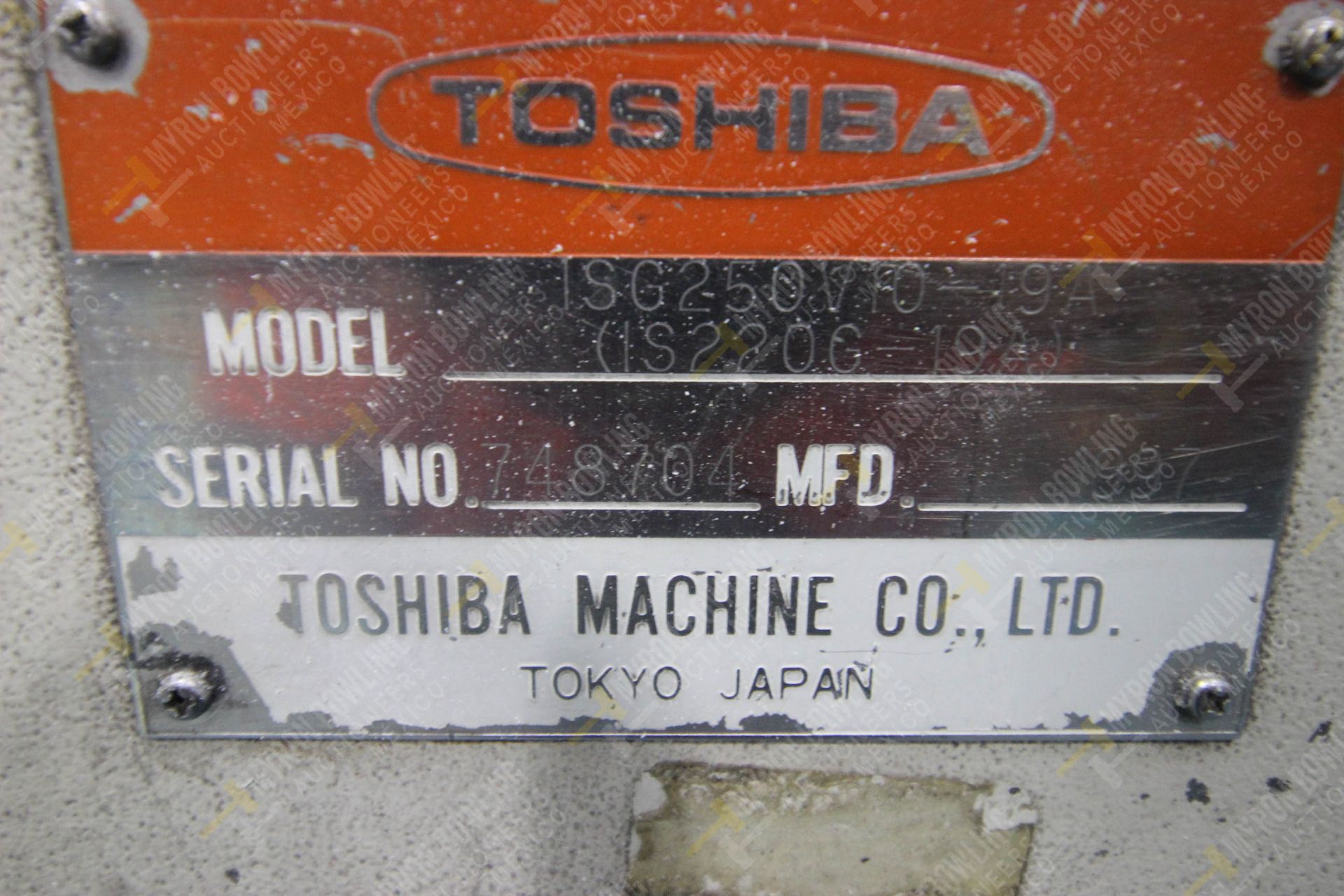 INYECTORA DE PLASTICO, MARCA TOSHIBA ISG250, NO. SERIE 748704, NO. ACTIVO D13, AÑO 1997, MODELO ISG - Image 11 of 13