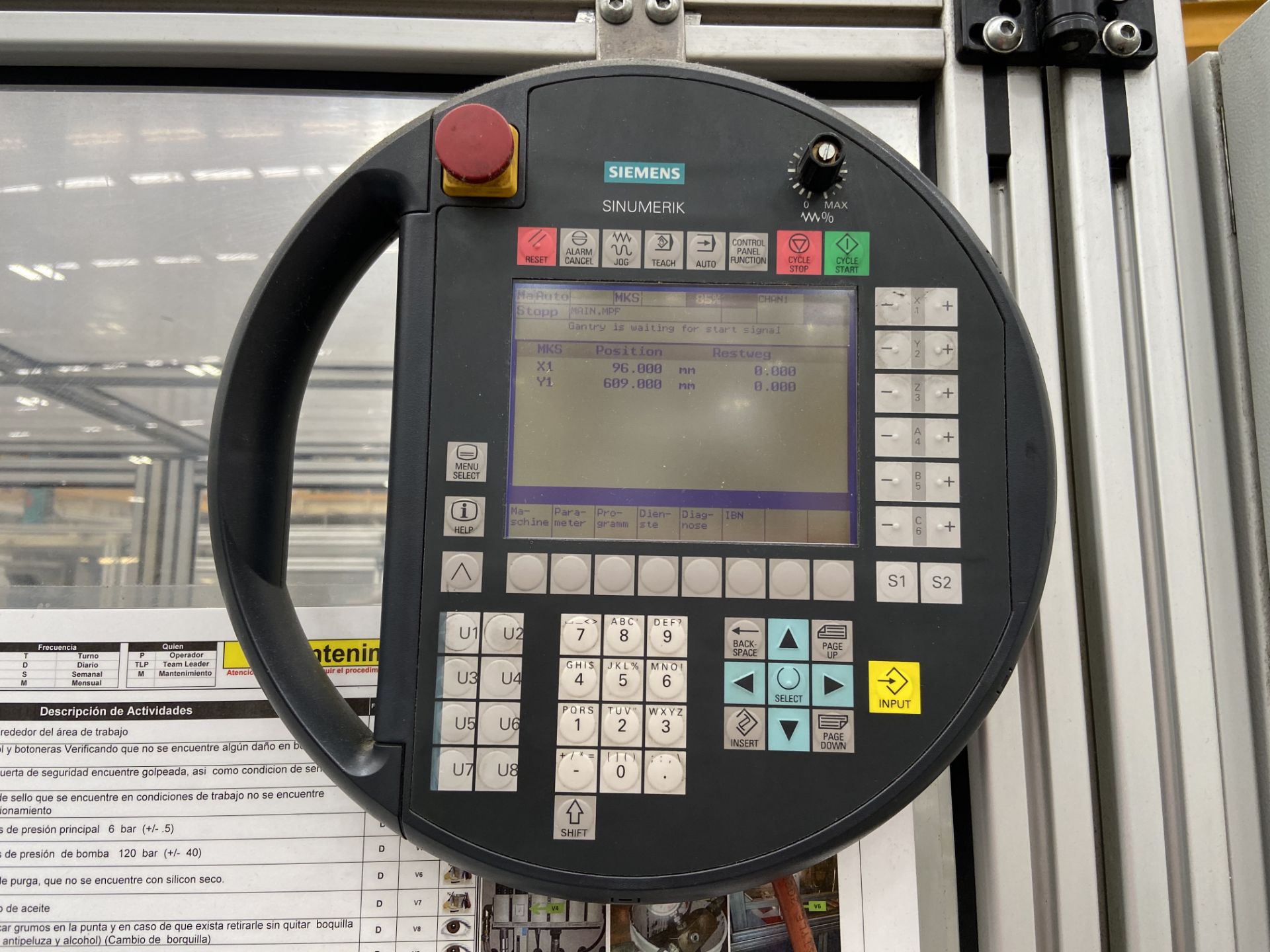 Semi-automatic working station for gears assembly, including electric board, SIEMENS remote control - Image 9 of 16