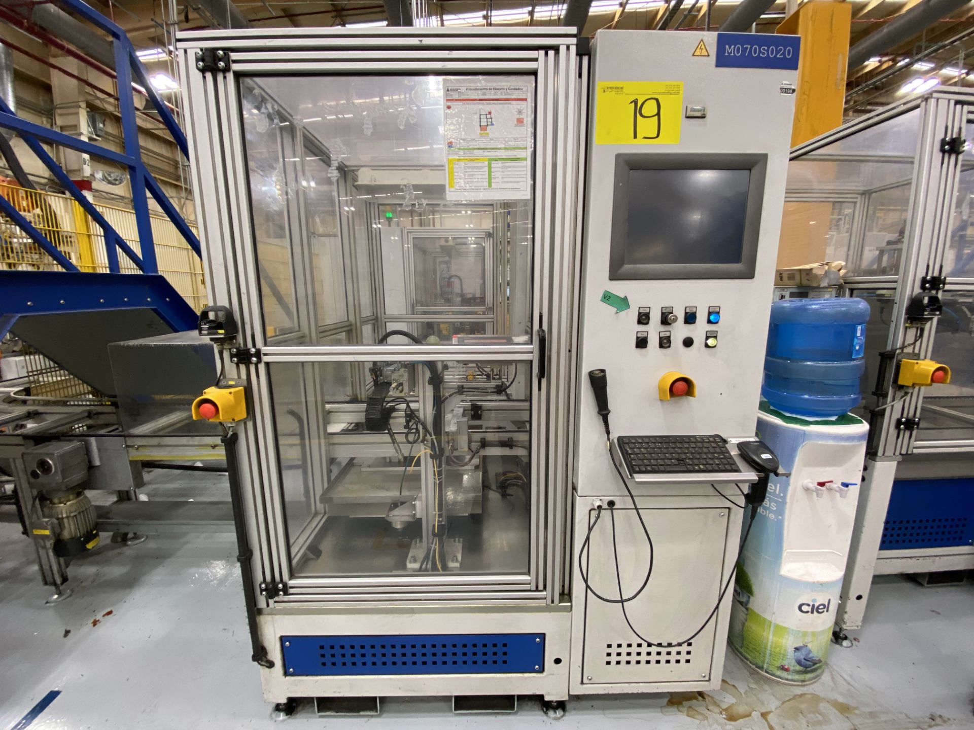 Semi-automatic working station for gears assembly, including SARTORIUS digital scale