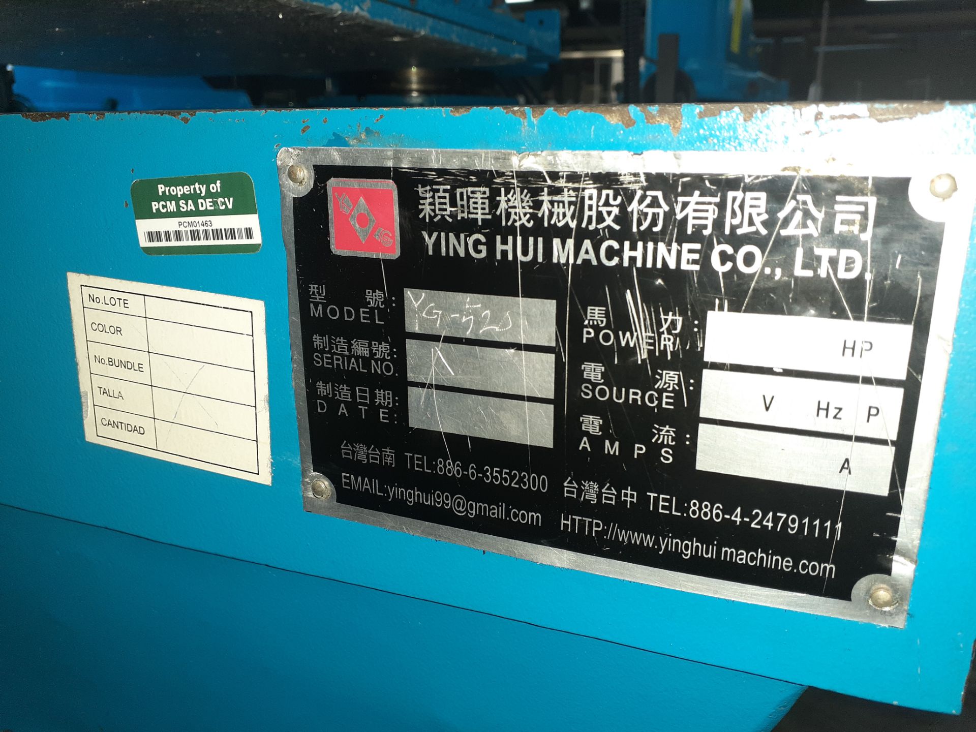 (2) Prensas de corte hidráulica de brazo oscilante, marca Ying Hui Machine, Modelo: YG-520 - Image 9 of 19