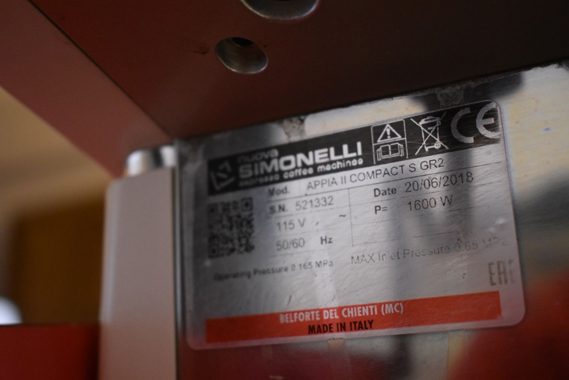 Máquina de café esspreso semiautomática de dos grupos marca Simonelli - Image 7 of 8