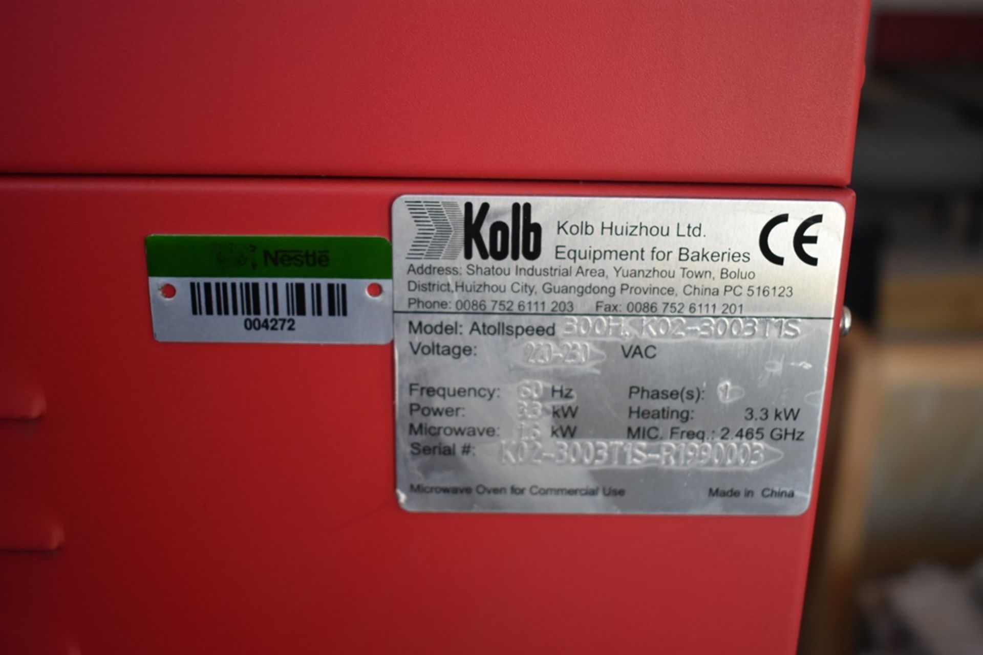 Horno eléctrico de resistencias marca Kolb, Modelo: Atollspeed 300H,K02-3003T1S - Image 8 of 8