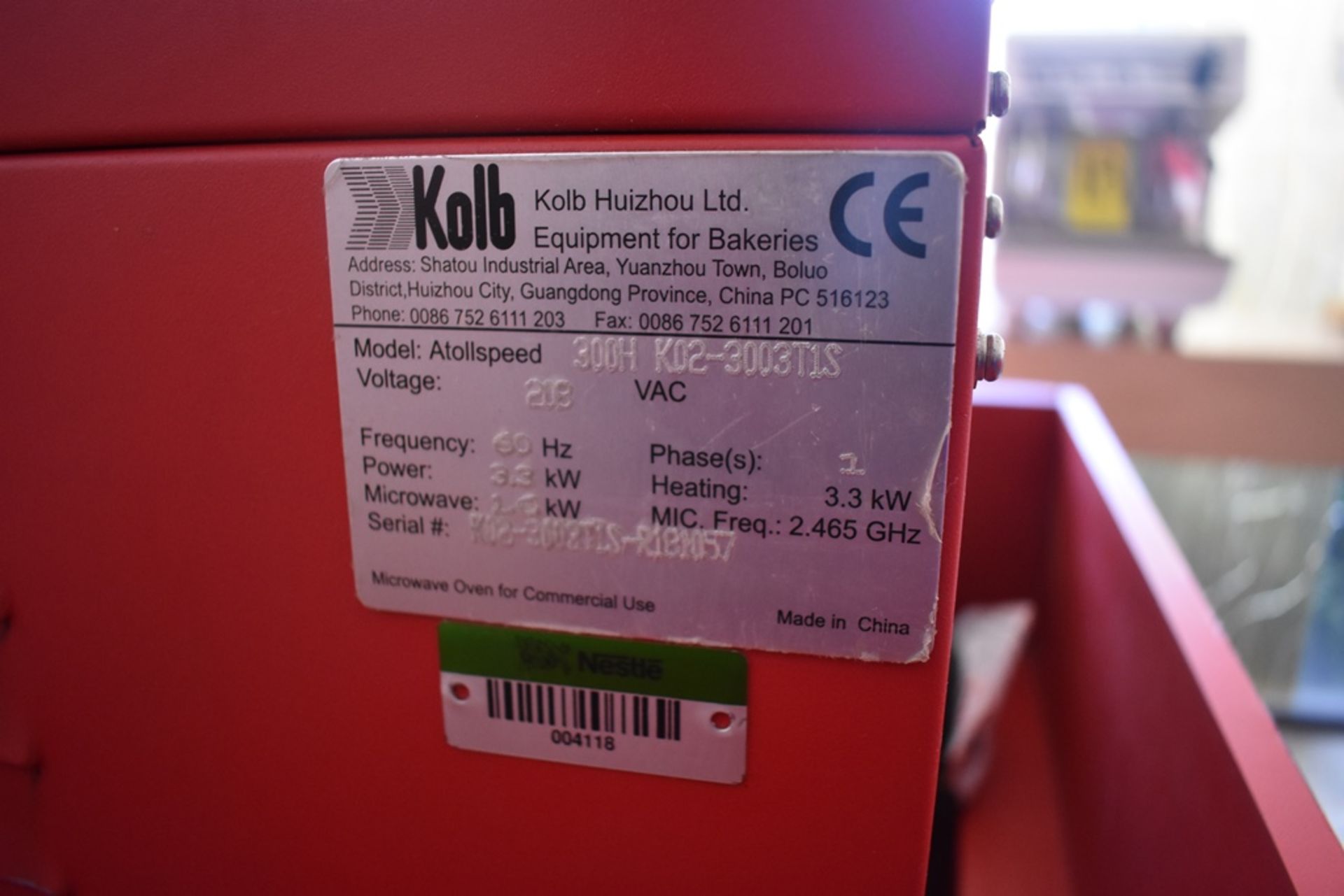 Horno eléctrico de resistencias marca Kolb, Modelo: Atollspeed 300H,K02-3003T1S - Image 9 of 9