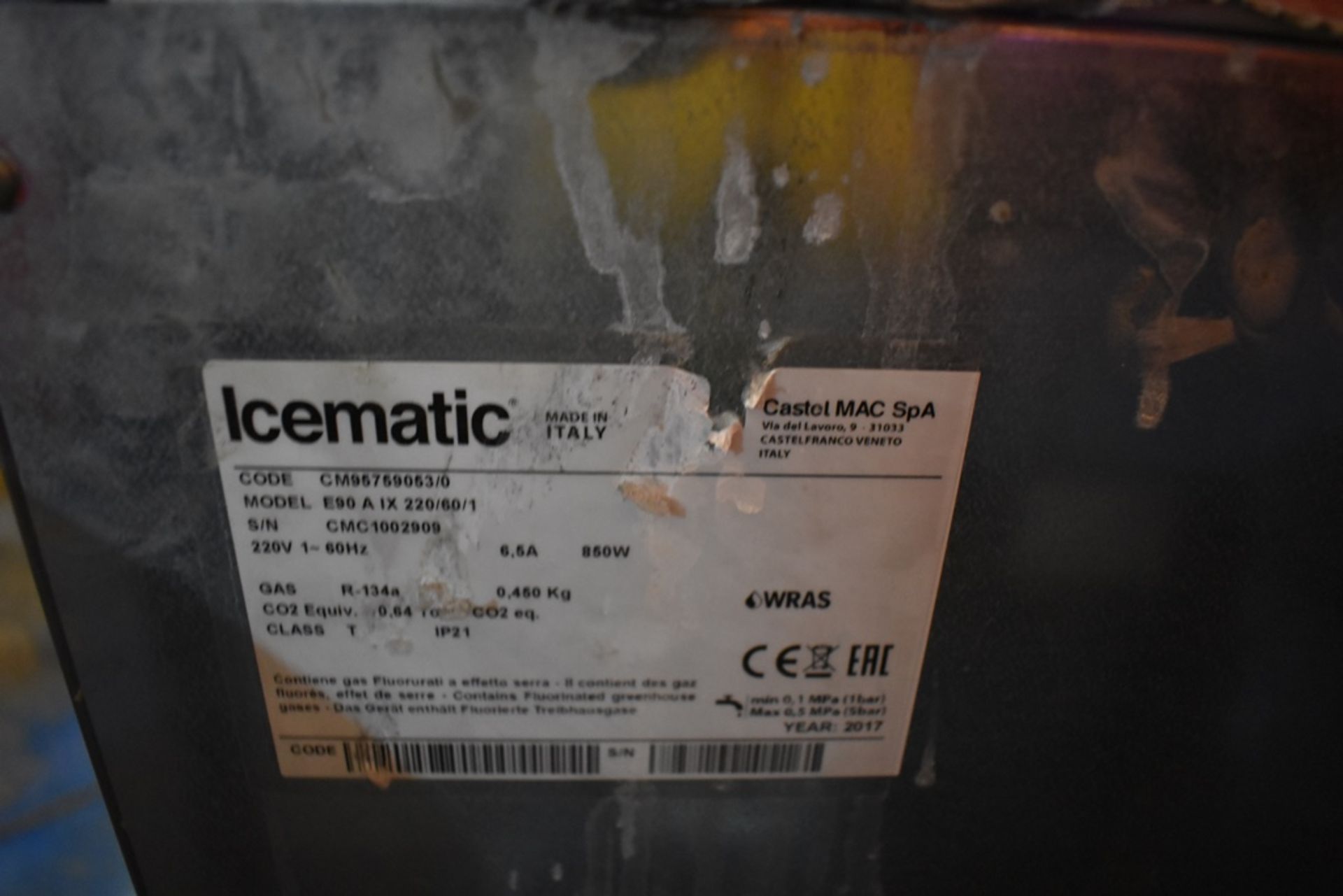 Máquina fabricadora de hielo en acero inoxidable marca Icematic, Modelo: E90 A IX 220/60/1 - Bild 5 aus 9