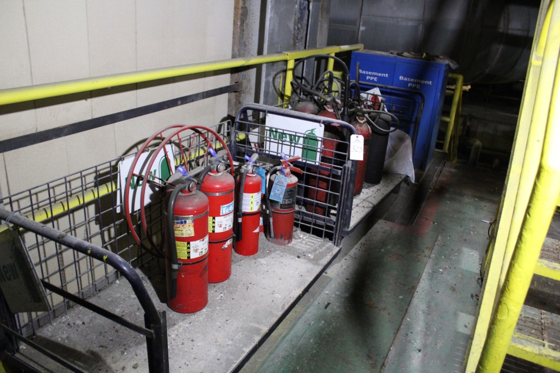 Lot of Fire Extinguishers w/Carts | Rig Fee: Hand Carry or Contact Rigger