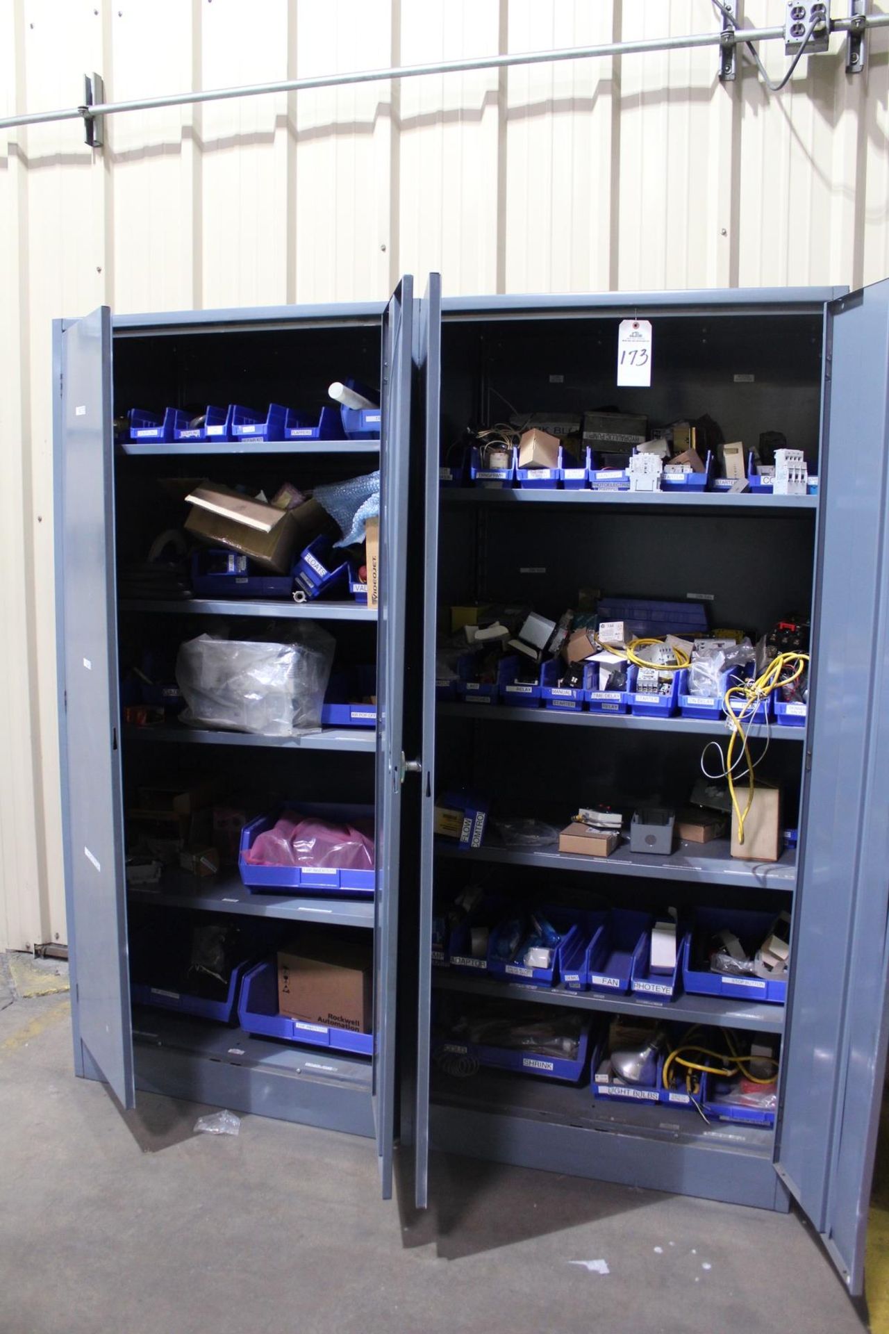 Lot of (2) Two Door Storage Cabinets w/Contents | Rig Fee: Hand Carry or Contact Rigger