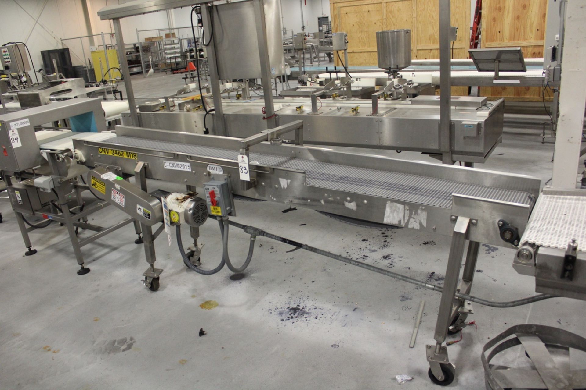 15" X 10' Cake Transfer Conveyor | Rig Fee: $125