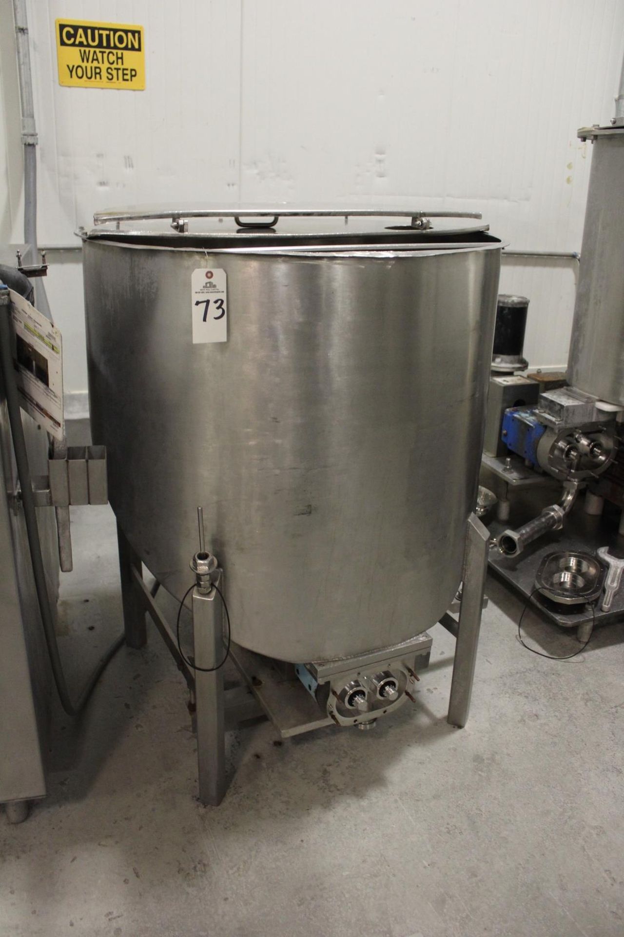 100 Gallon Slant Bottom Slurry Tank, W/ Pump | Rig Fee: $175