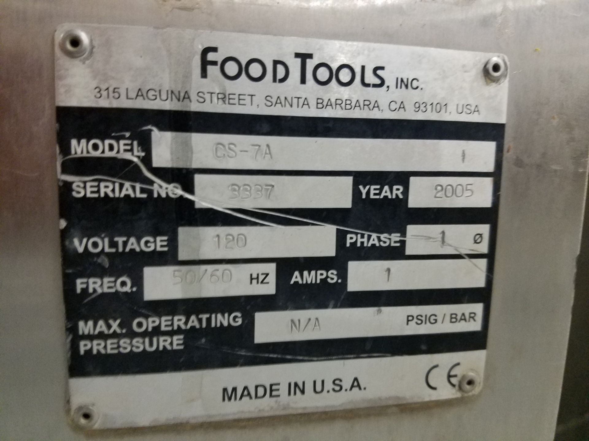 Foodtools Crumb Former, M# CS-7A | Rig Fee: $100 - Image 2 of 2