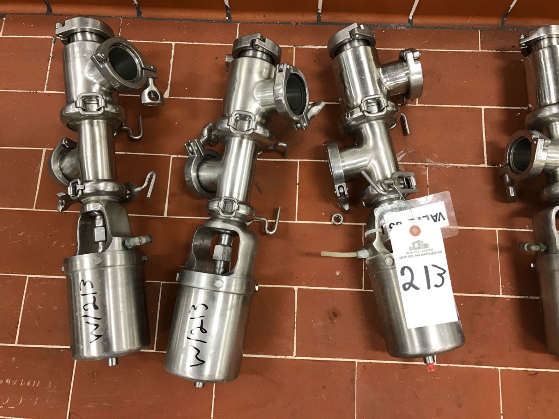 (3) Tri-Clover Air Valves | Rig Fee: $30