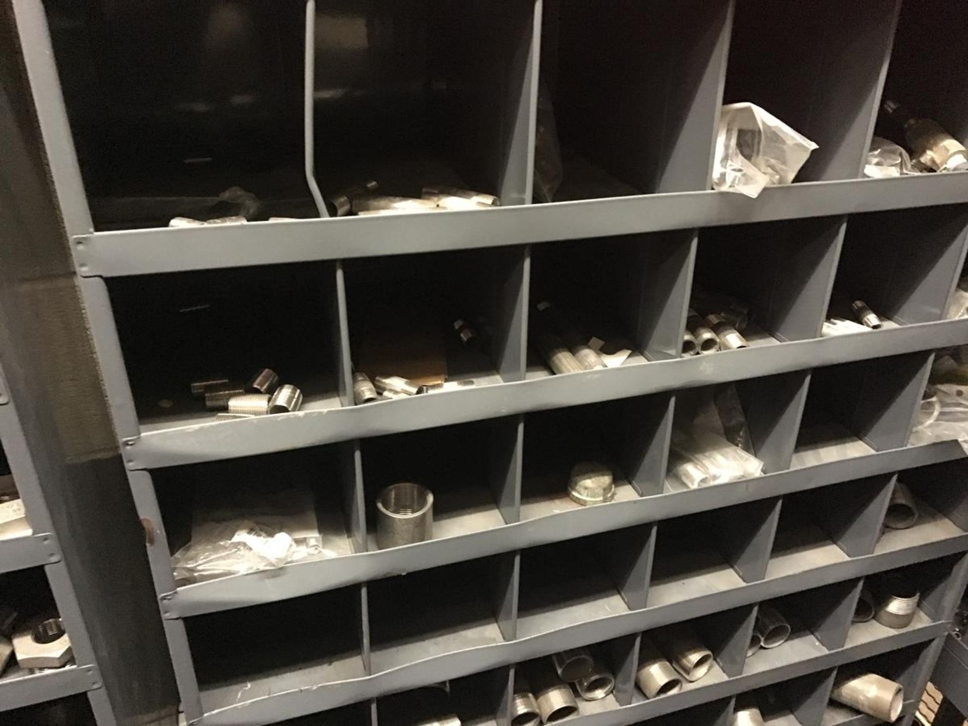 (4) Parts Bins with Stainless Steel Fittings, (2) Shelves | Rig Fee: $200 - Image 3 of 5