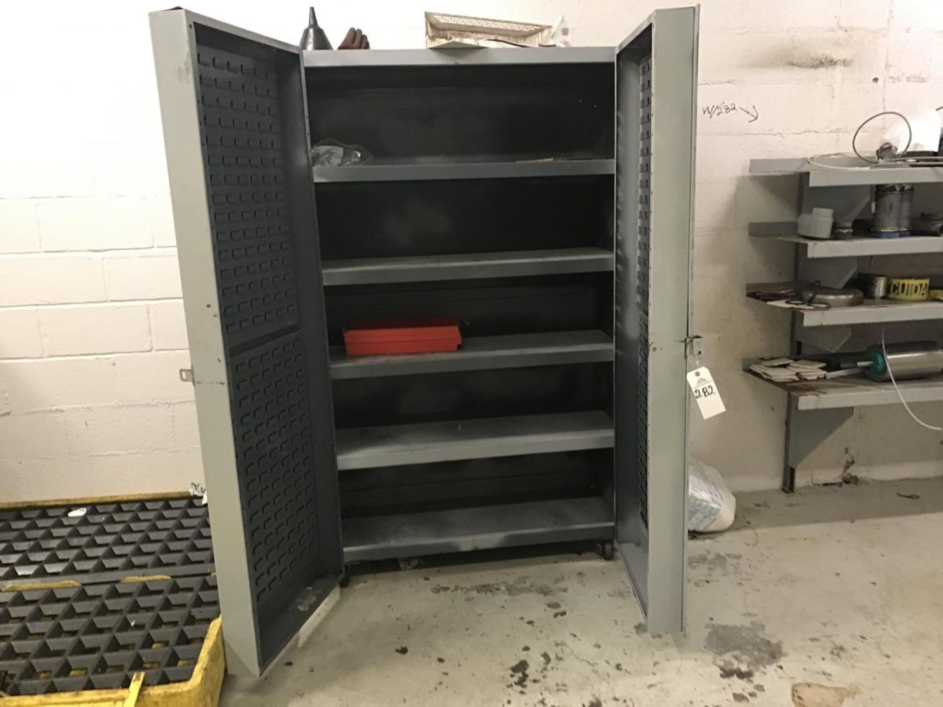 (2) Cabinets and Shelves with Stainless Steel Fittings, Gaskets, Spill Containmen | Rig Fee: $350