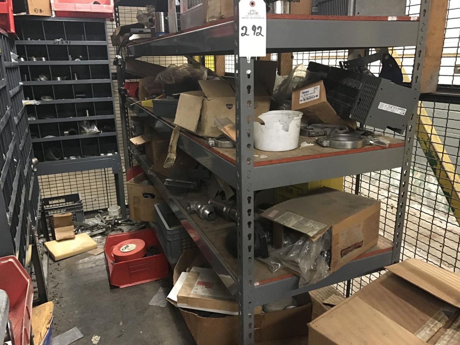 (6) Shelves with VFDs, PLC, Chart Recorders, Chain Fall | Rig Fee: $300