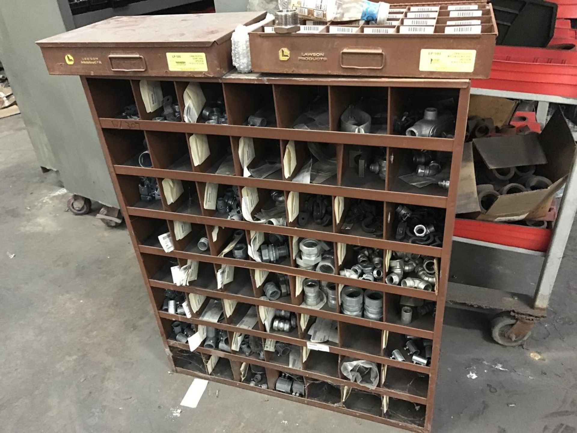 (5) Lawson Parts Bins, (5) Portable Shelves | Rig Fee: $400 - Image 7 of 7