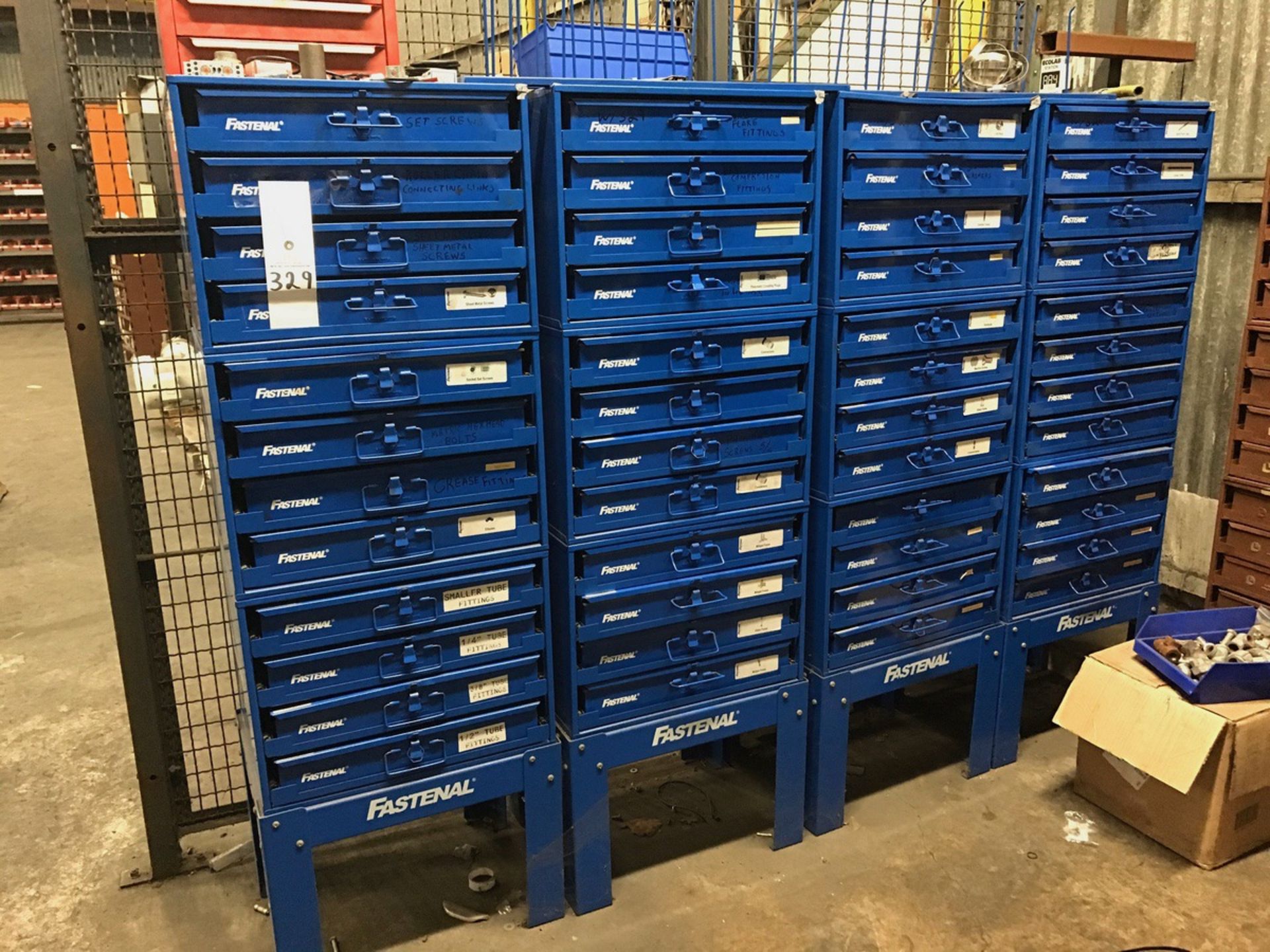 (4) Fastenal Parts Drawers | Rig Fee: $200