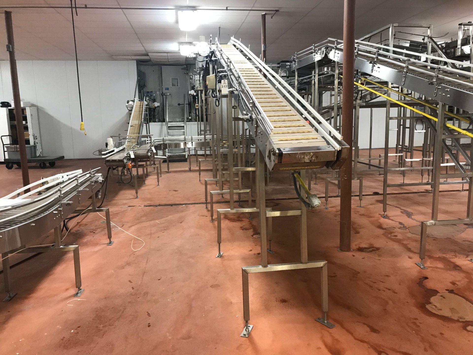 Stainless Steel Incline Conveyor, Approx 12in Wide x 14ft Long | Rig Fee: $200