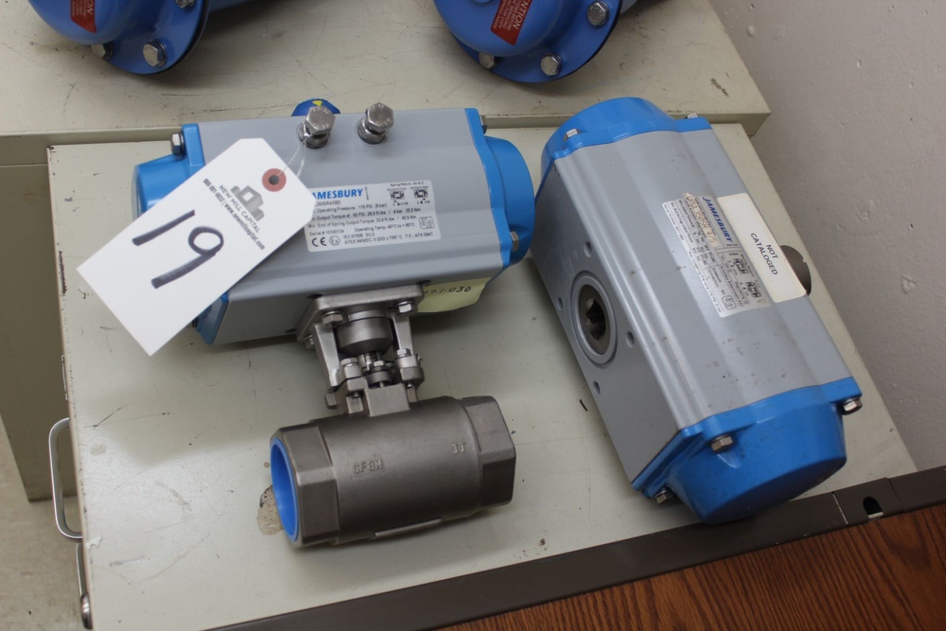 Lot of (2) Jamesbury Air Actuated Ball Valves | Rig Fee: $25 or Hand Carry