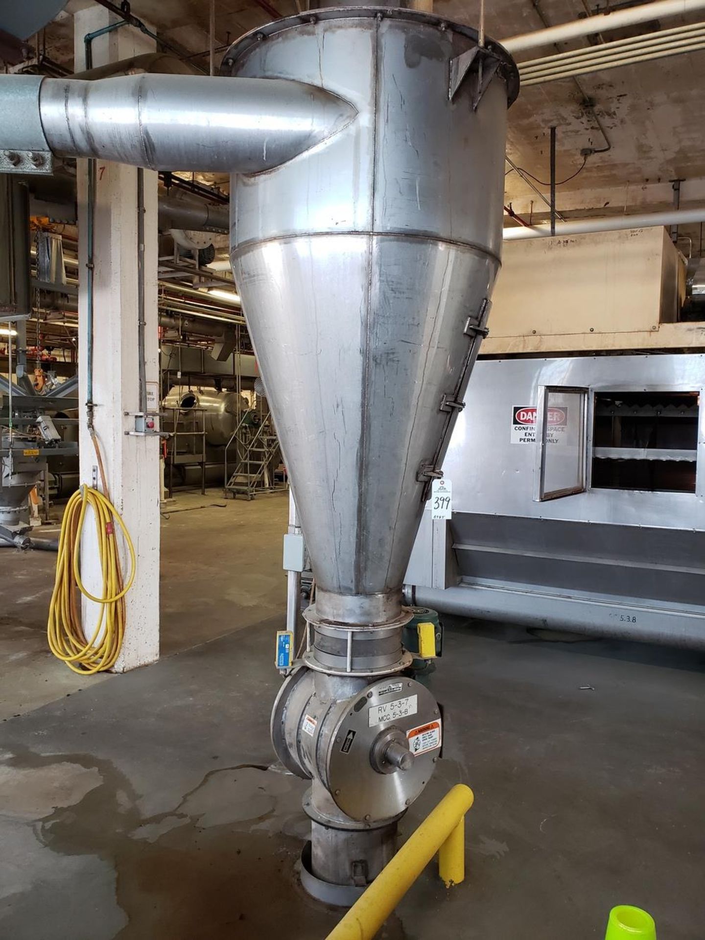Kice Stainless Steel Rotary Valve, M# VBS-16X12, W/ Cyclone Reciever | Rig Fee: $250