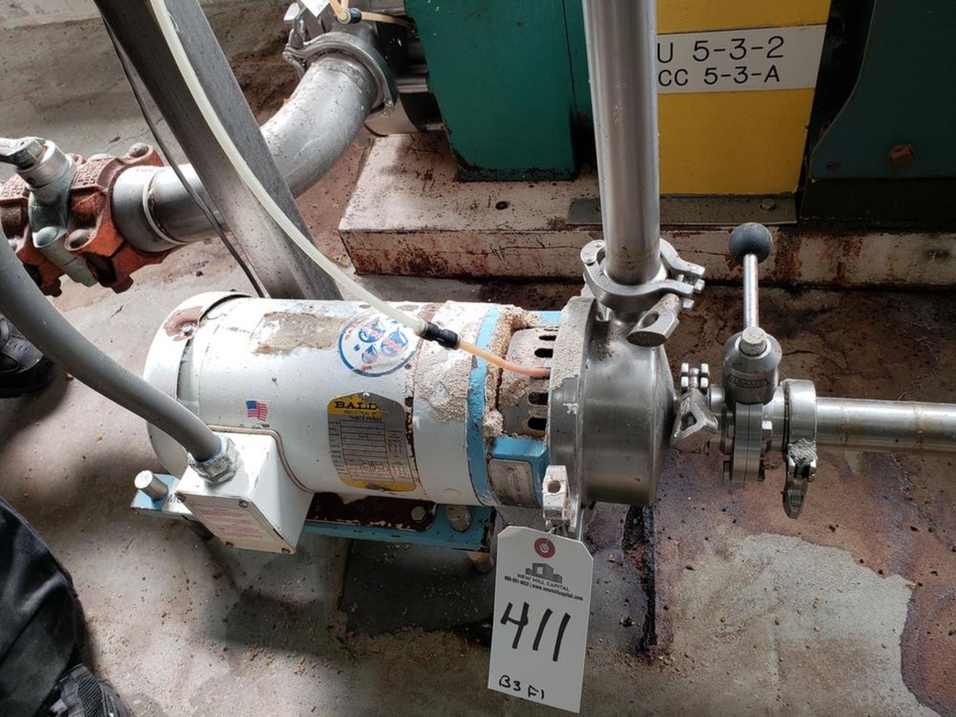 Sanitary Centrifugal Pump, W/ Valves & Fittings | Rig Fee: $75