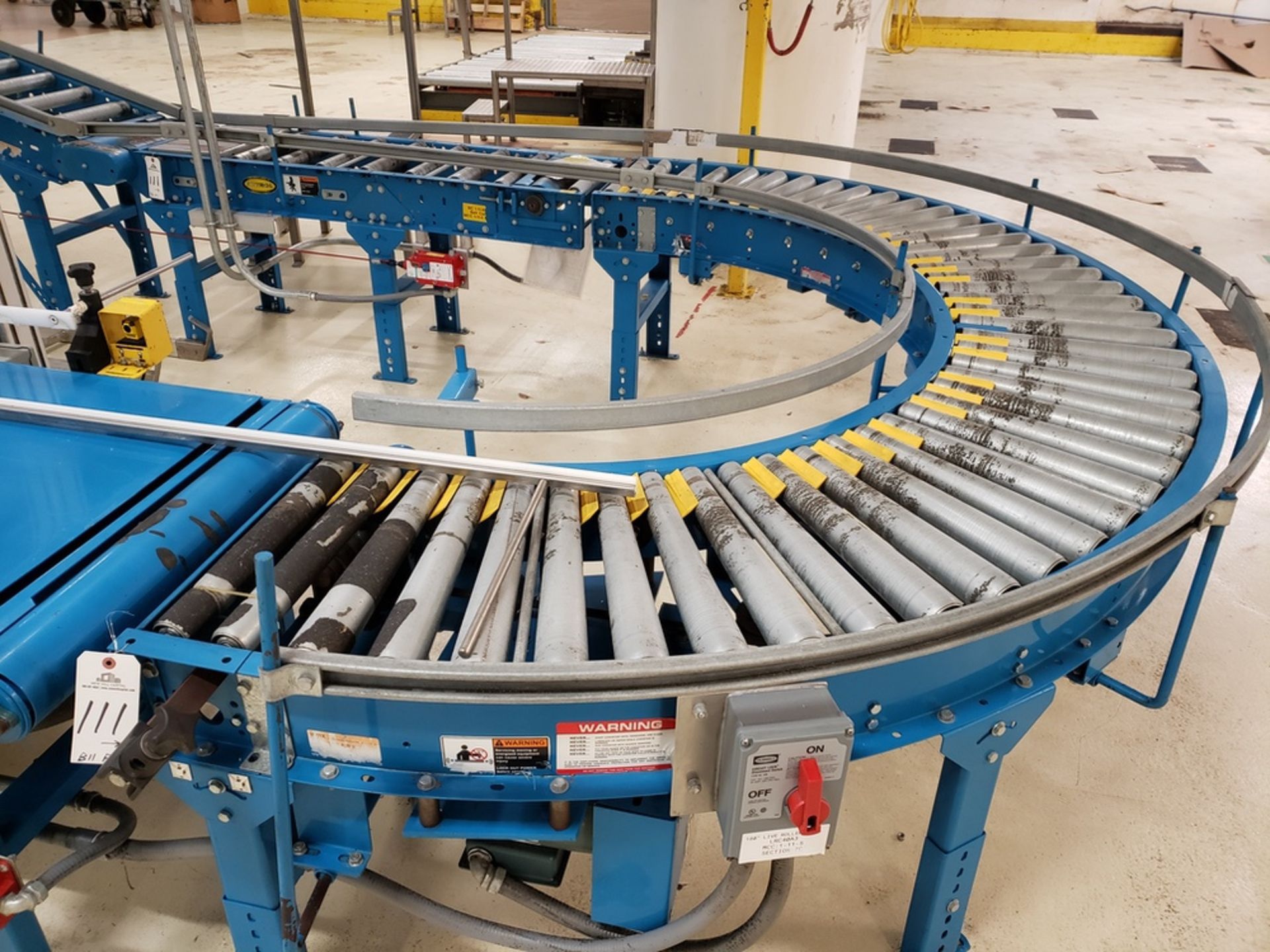 24" Power Roller Conveyor Section W/ 180 Degree Turn | Rig Fee: $300