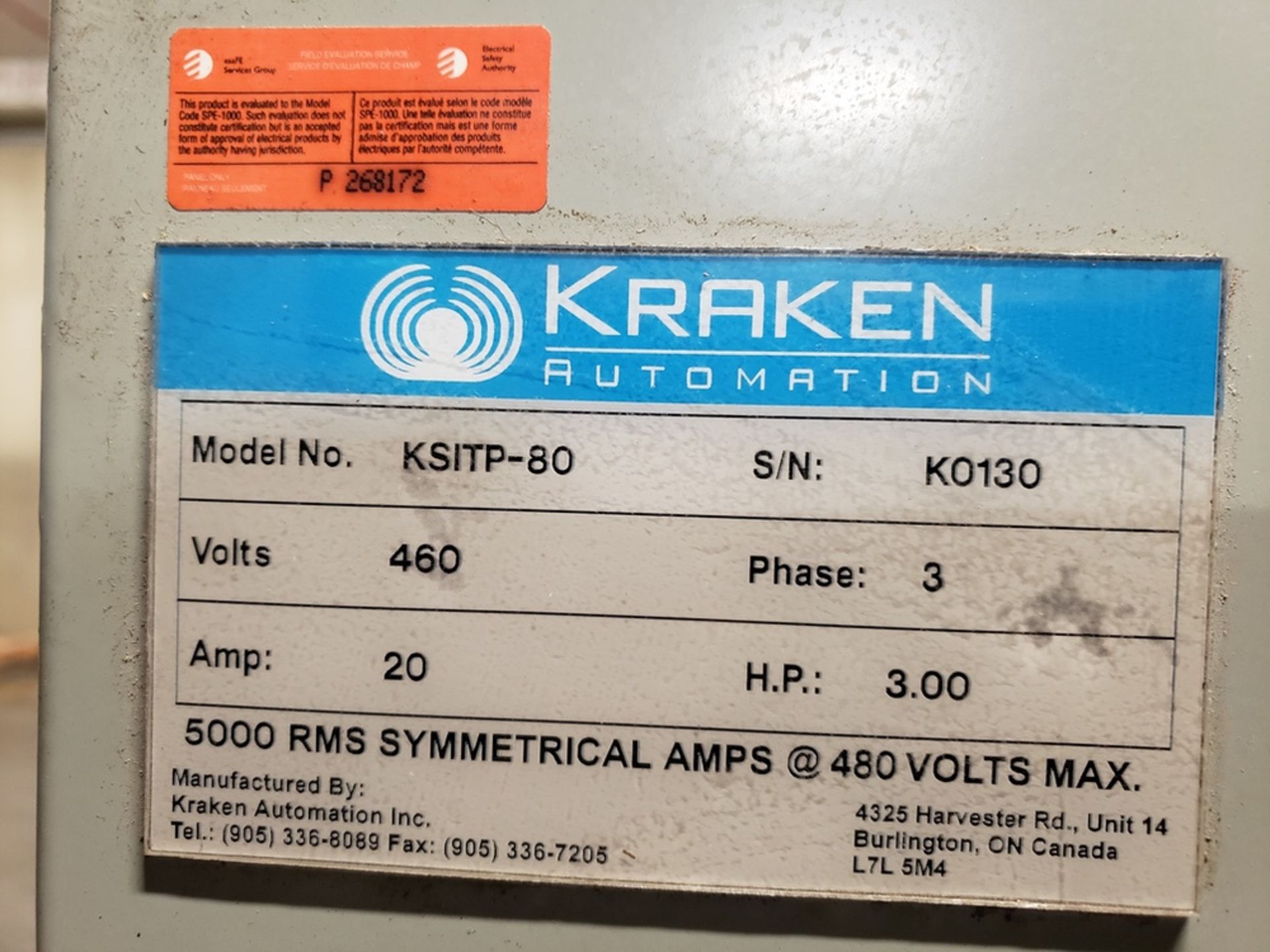 Kraken Material feeder, M# KSITP-80, S/N KO130 | Rig Fee: $350 - Image 2 of 4