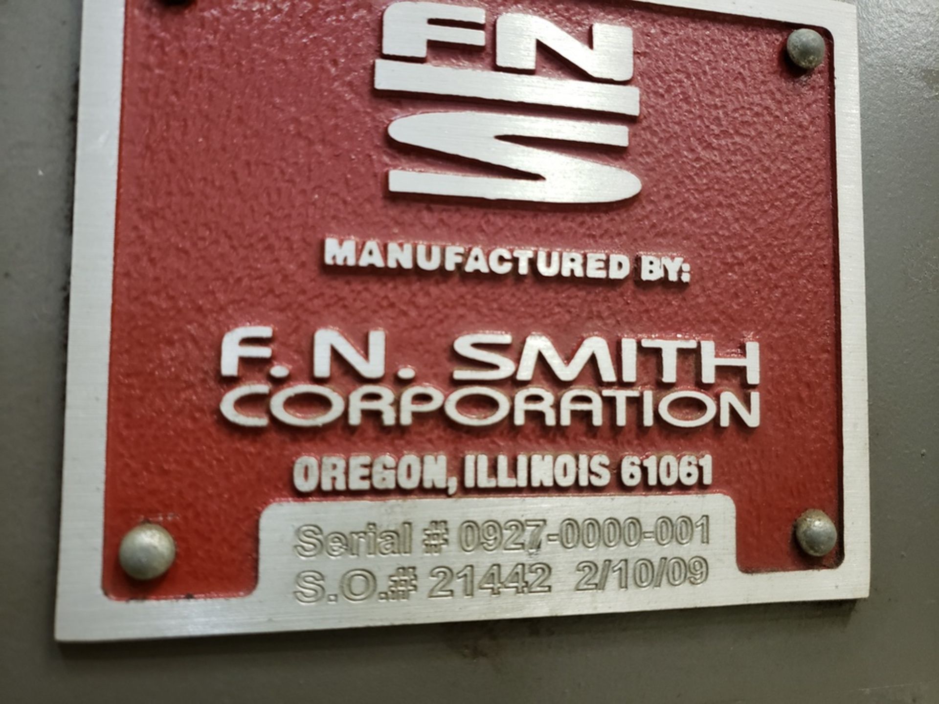 F.N.Smith Side Seam Gluer, M# 21442, S/N 0927-0000-001 | Rig Fee: $600 - Image 2 of 3