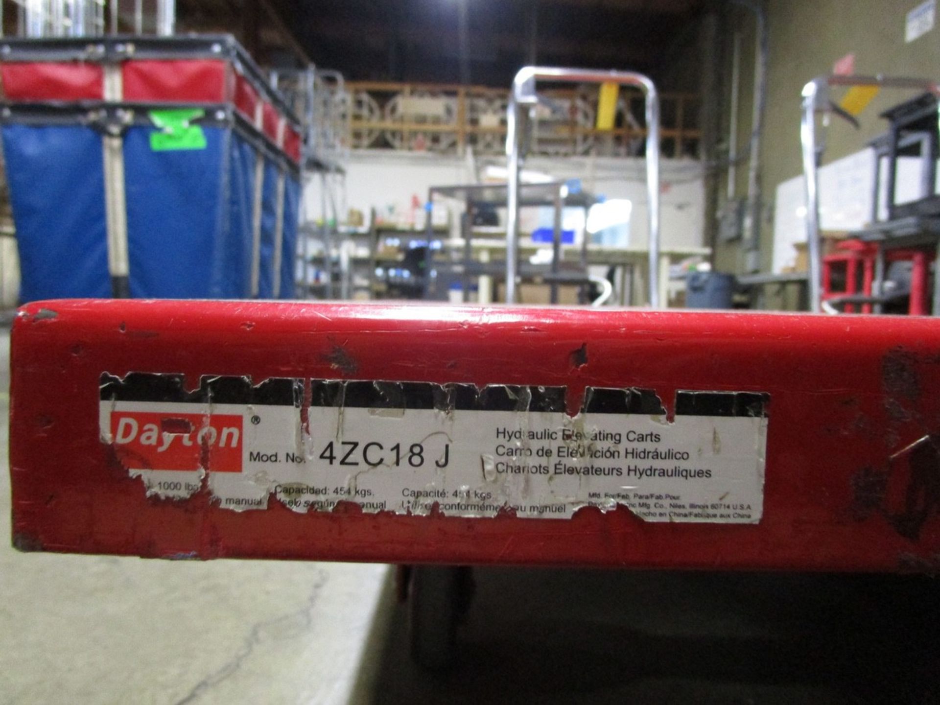 (2) Dayton 4ZC18J Scissor Lift Tables | Rig Fee: $100 - Image 3 of 3