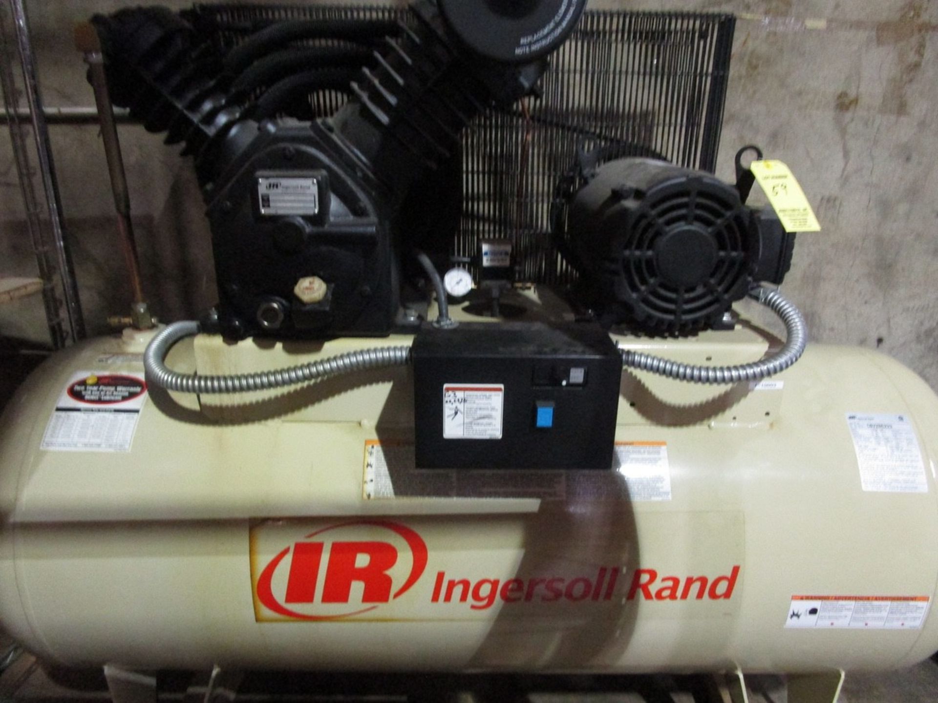 Ingersoll Rand 2545E-10V-V Tank mounted Air compressor s/n CBV286233, 10HP, IR D18IN | Rig Fee: $150 - Image 2 of 6