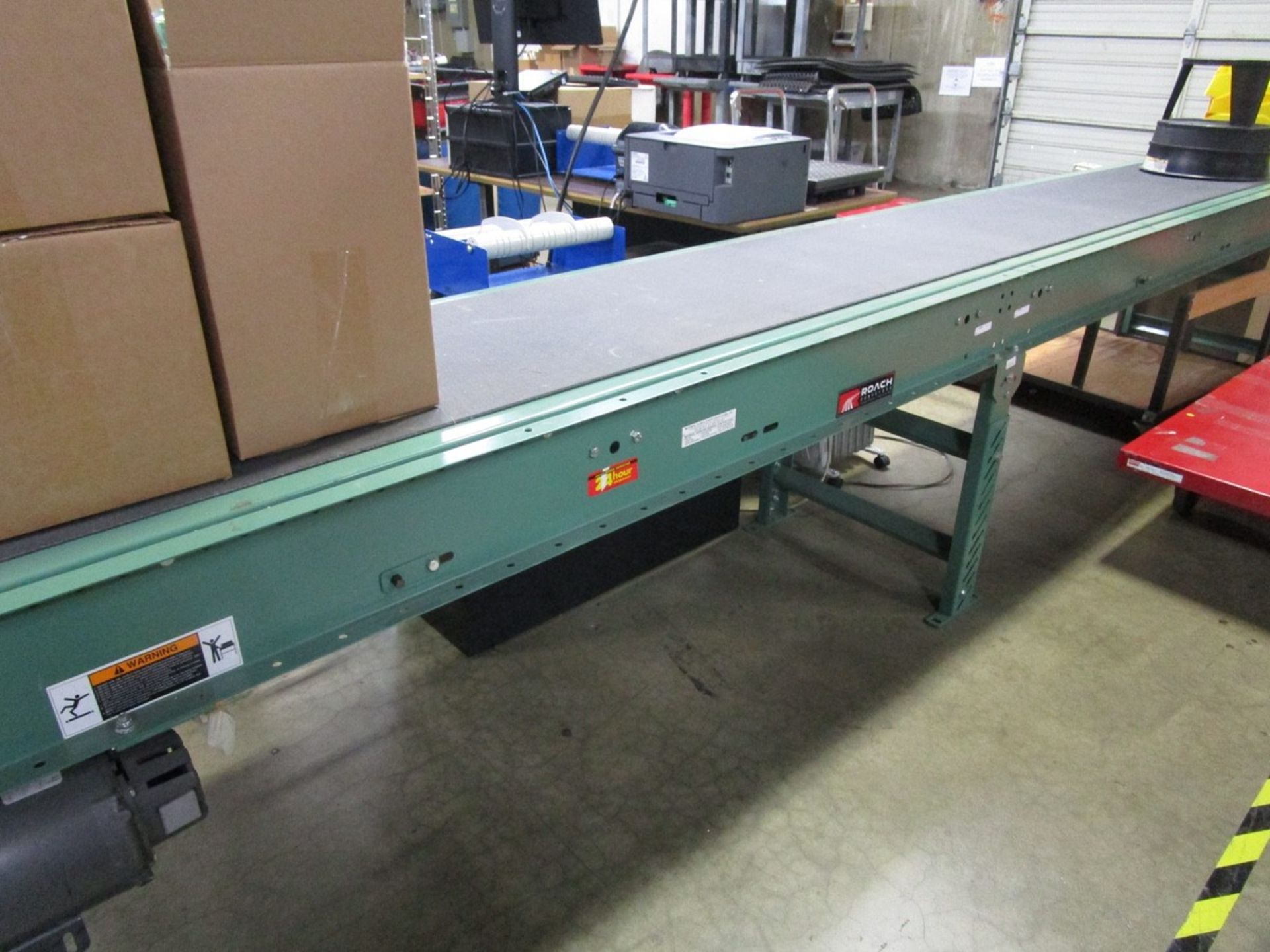 18" x 15' Power Conveyor with Roller Conveyor | Rig Fee: $100 - Image 2 of 6