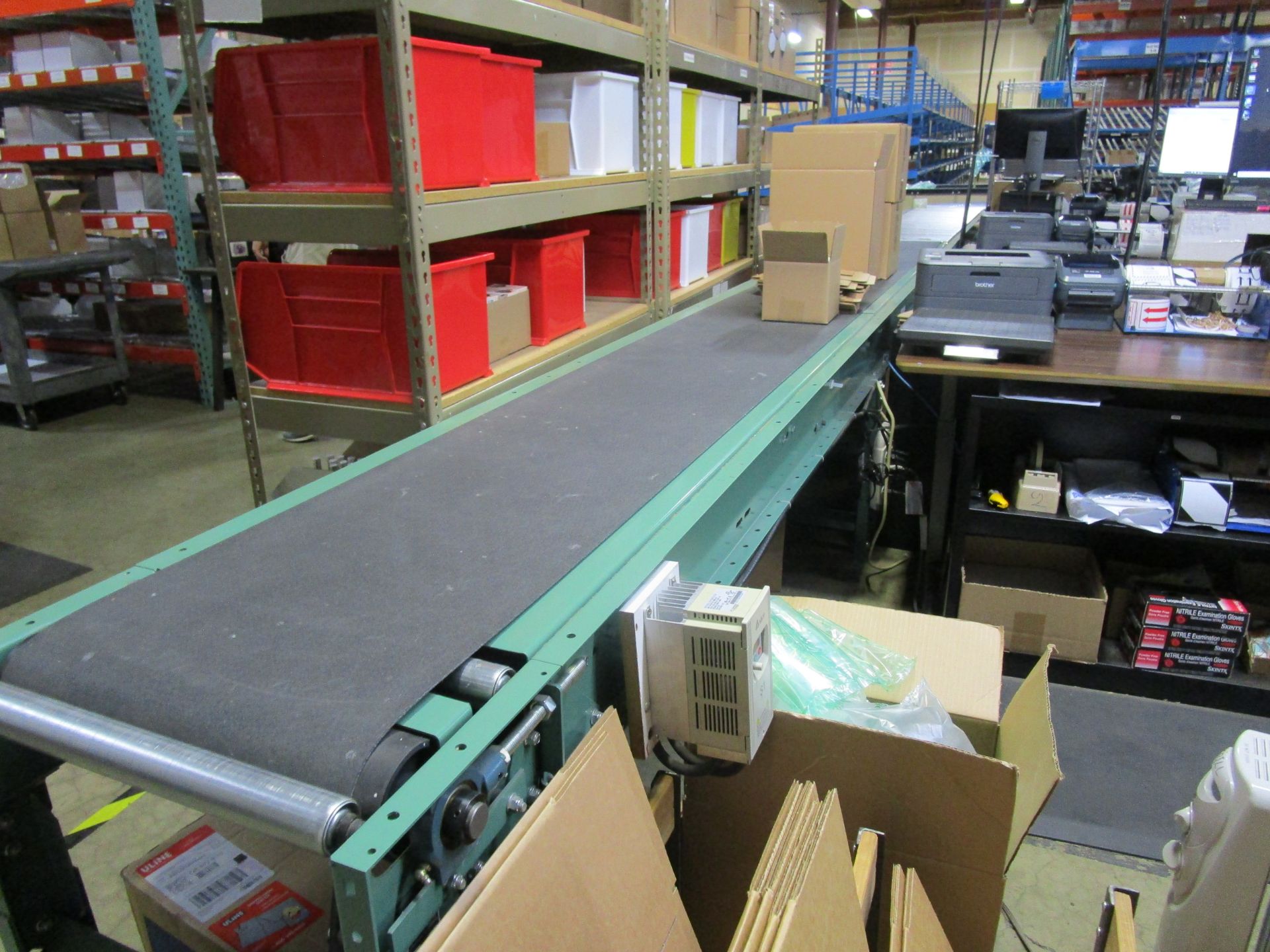 18" x 15' Power Conveyor with Roller Conveyor | Rig Fee: $100