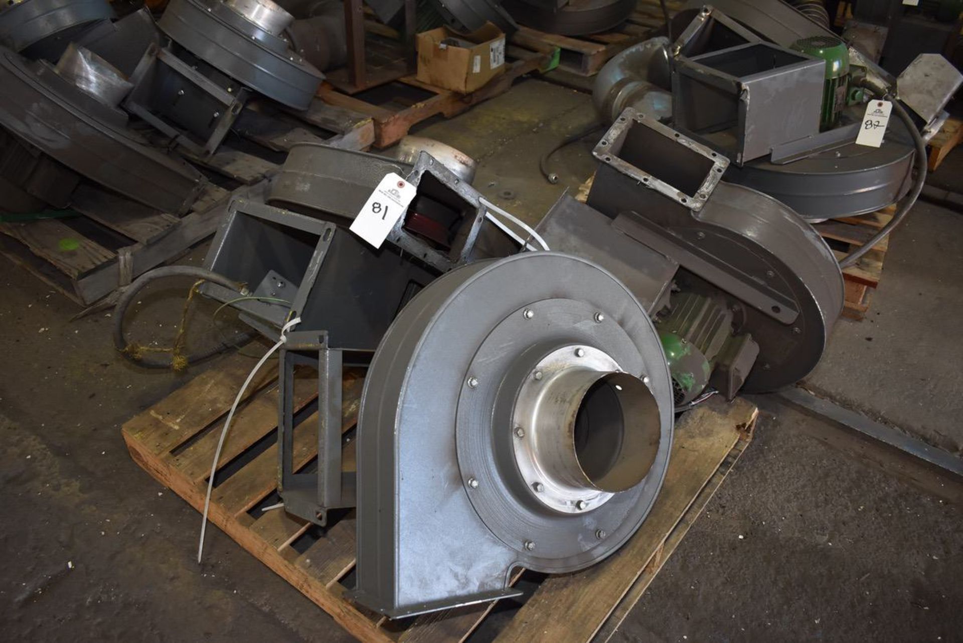 Lot Tags 81 - 86 - (3) Mistral Blowers with WEG 1 HP Motors, (2) Mistral Blower Units, Mistral Model