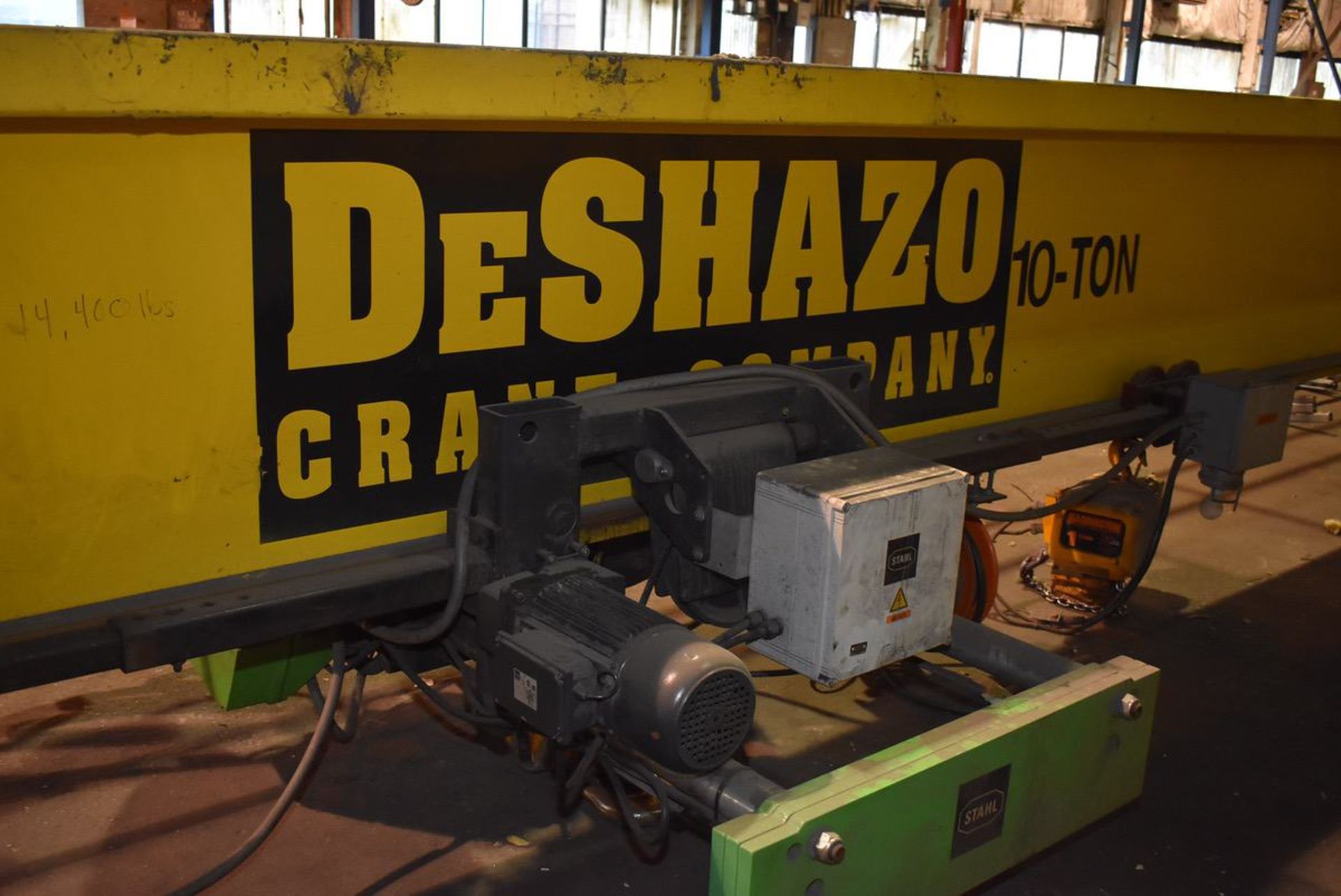 2007 DeShazo 10 Ton Bridge Crane with Stahl Hoist and Trolley, Approx 60ft Span, Over | Rig Fee $650